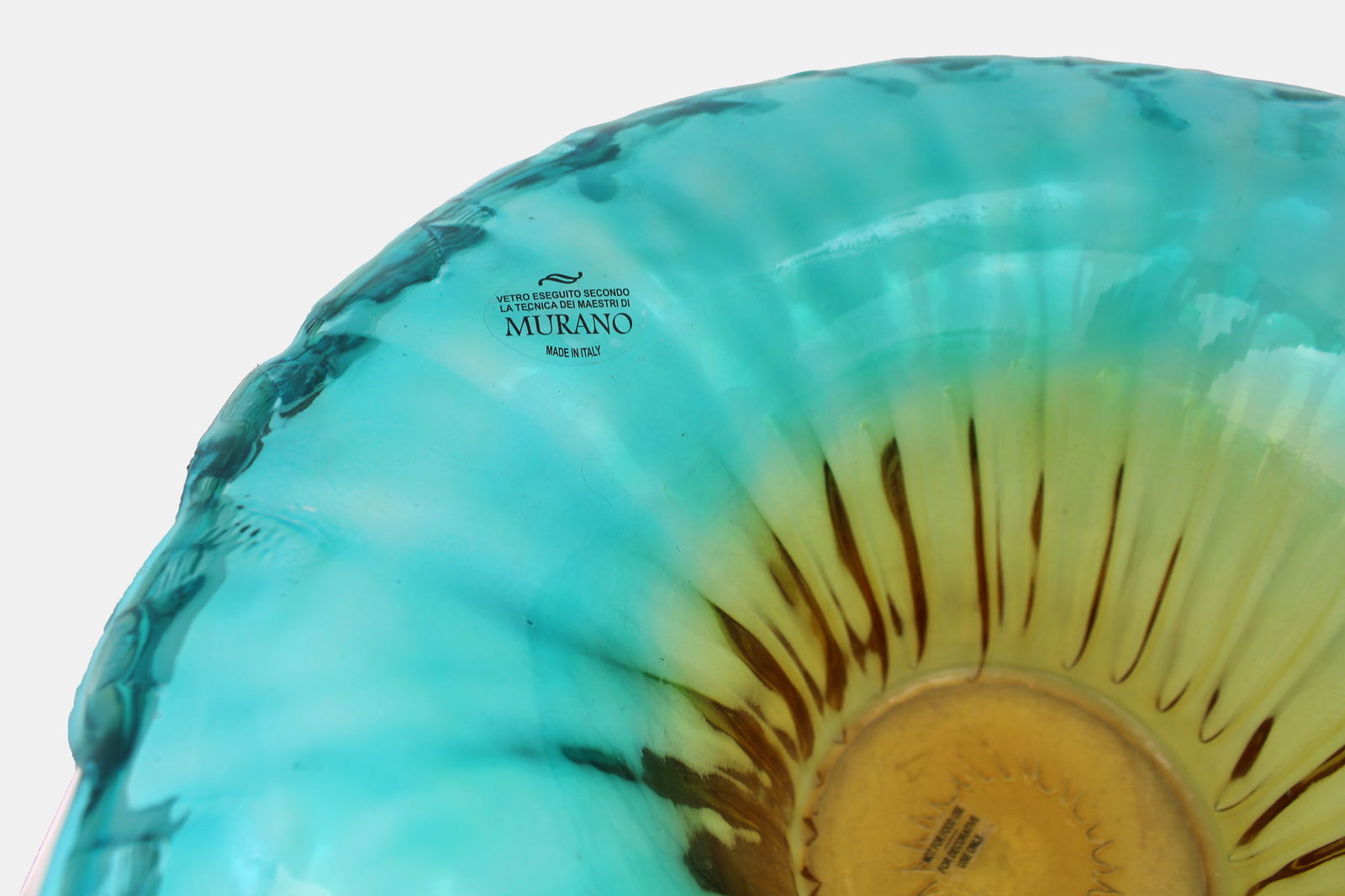 Large Murano Art Glass Centrepiece Bowl - 9