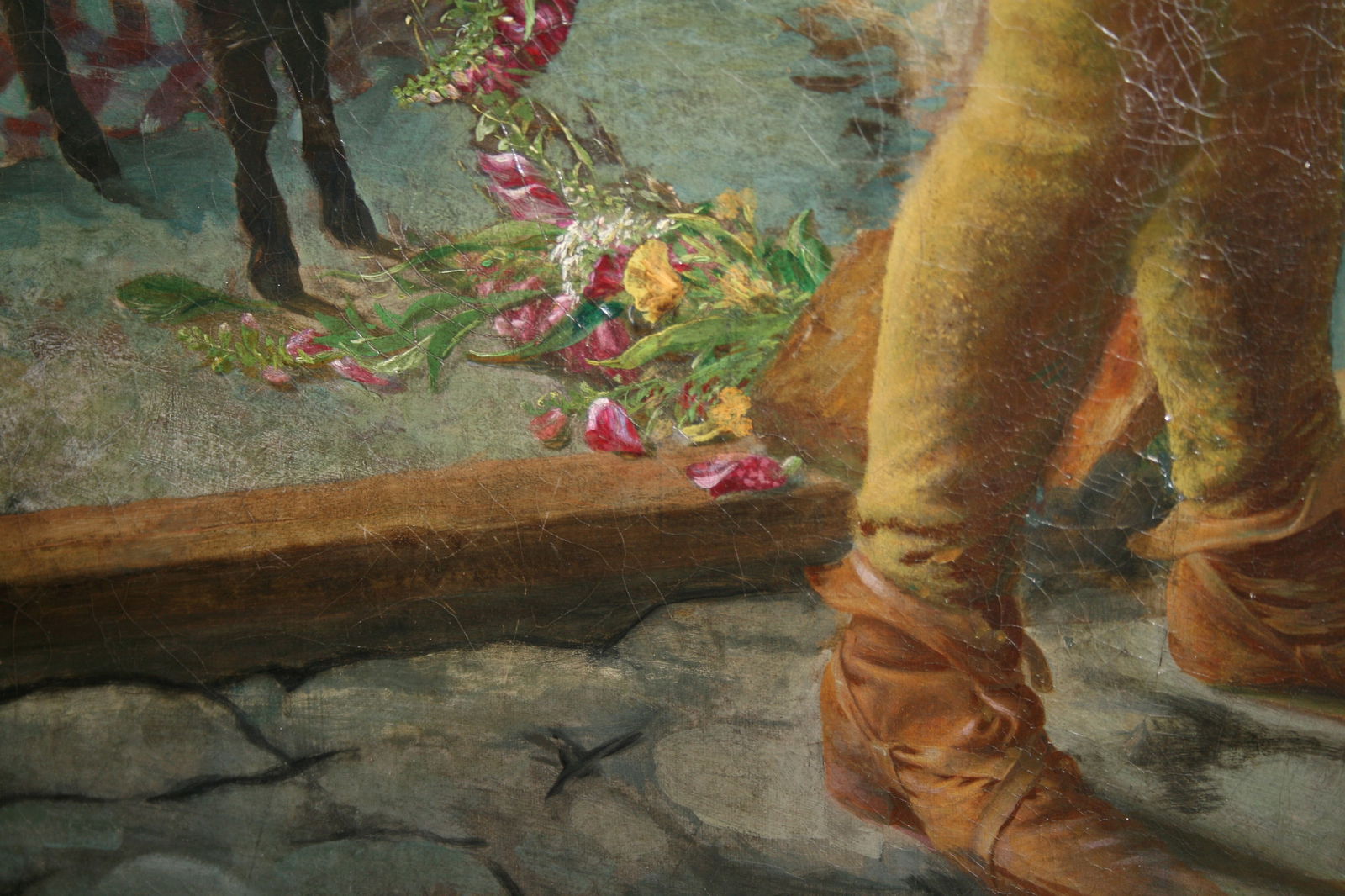 “A Call to Arms” – Monumental 19th Century English Pre-Raphaelite Oil Painting in  - 5