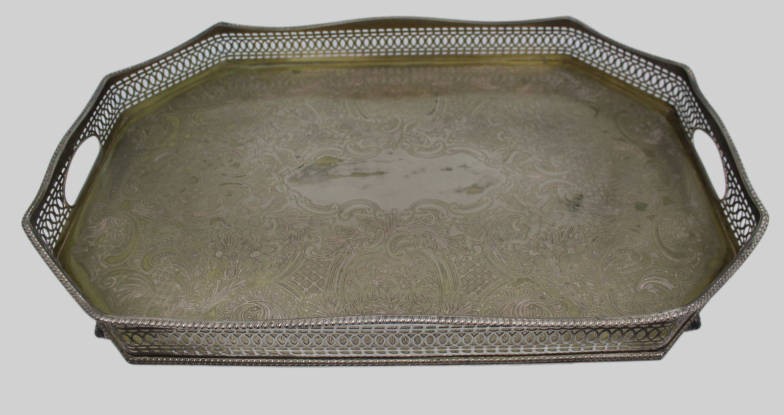 Large Vintage Silver Plated Tray (1 of 6)
