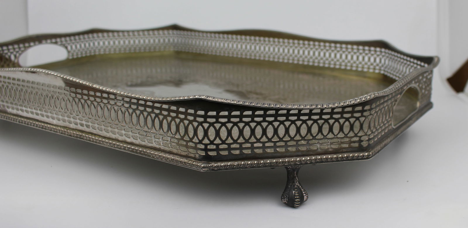 Large Vintage Silver Plated Tray - 4
