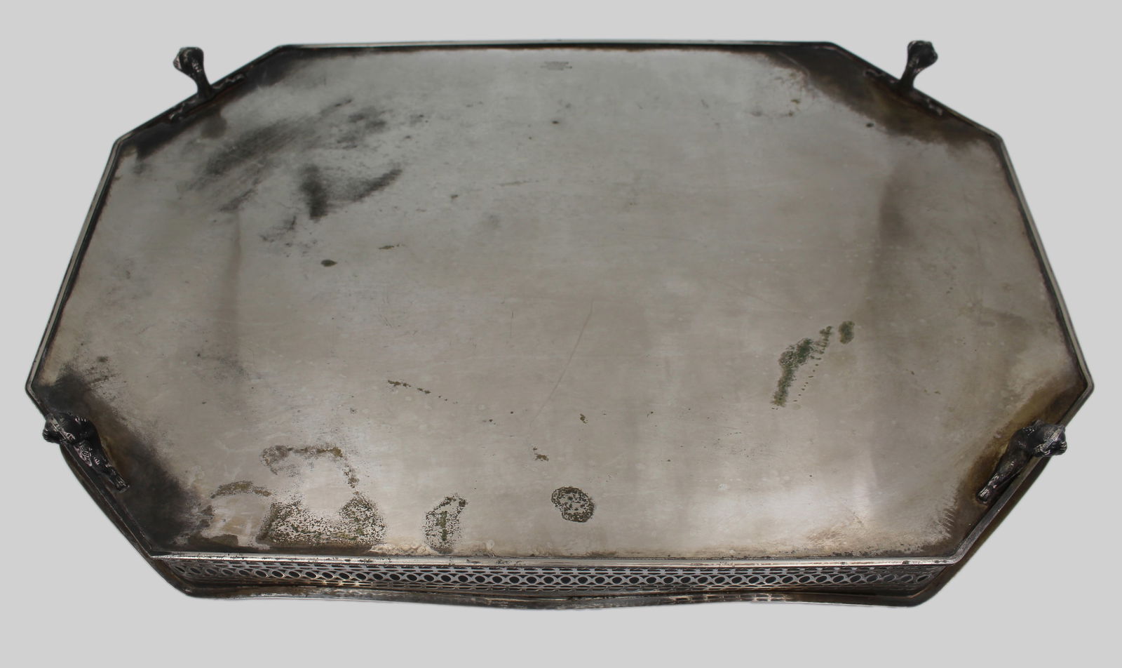Large Vintage Silver Plated Tray - 5