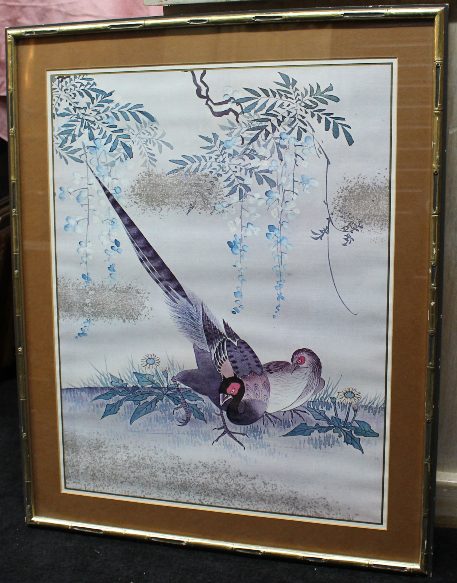 Print of Oriental Style Game Birds Set in Frame (1 of 6)
