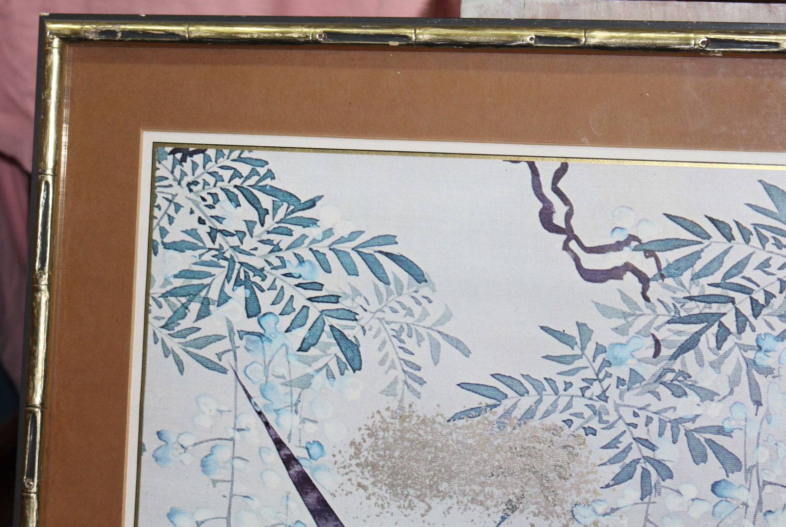 Print of Oriental Style Game Birds Set in Frame - 5