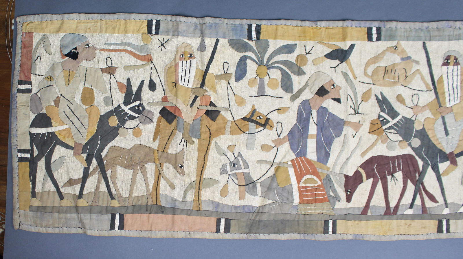 Vintage Middle Eastern Appliqué Textile Panel - 2