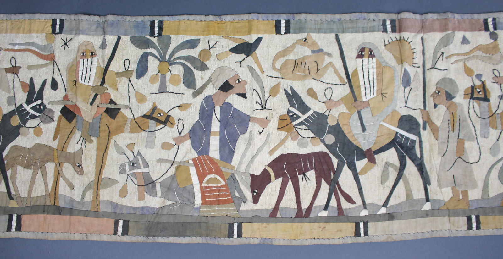 Vintage Middle Eastern Appliqué Textile Panel - 3