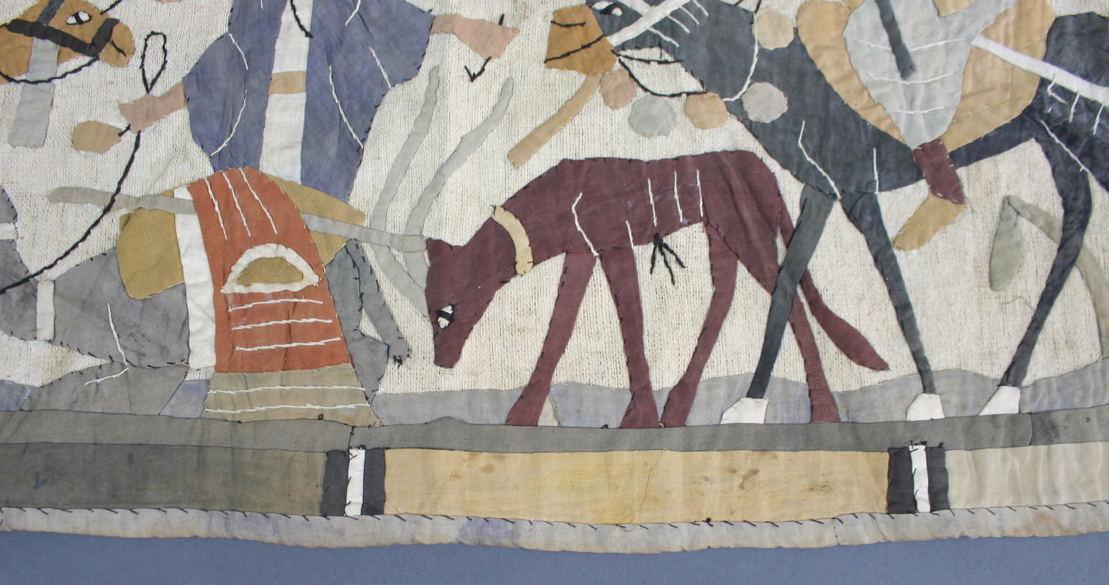 Vintage Middle Eastern Appliqué Textile Panel - 5