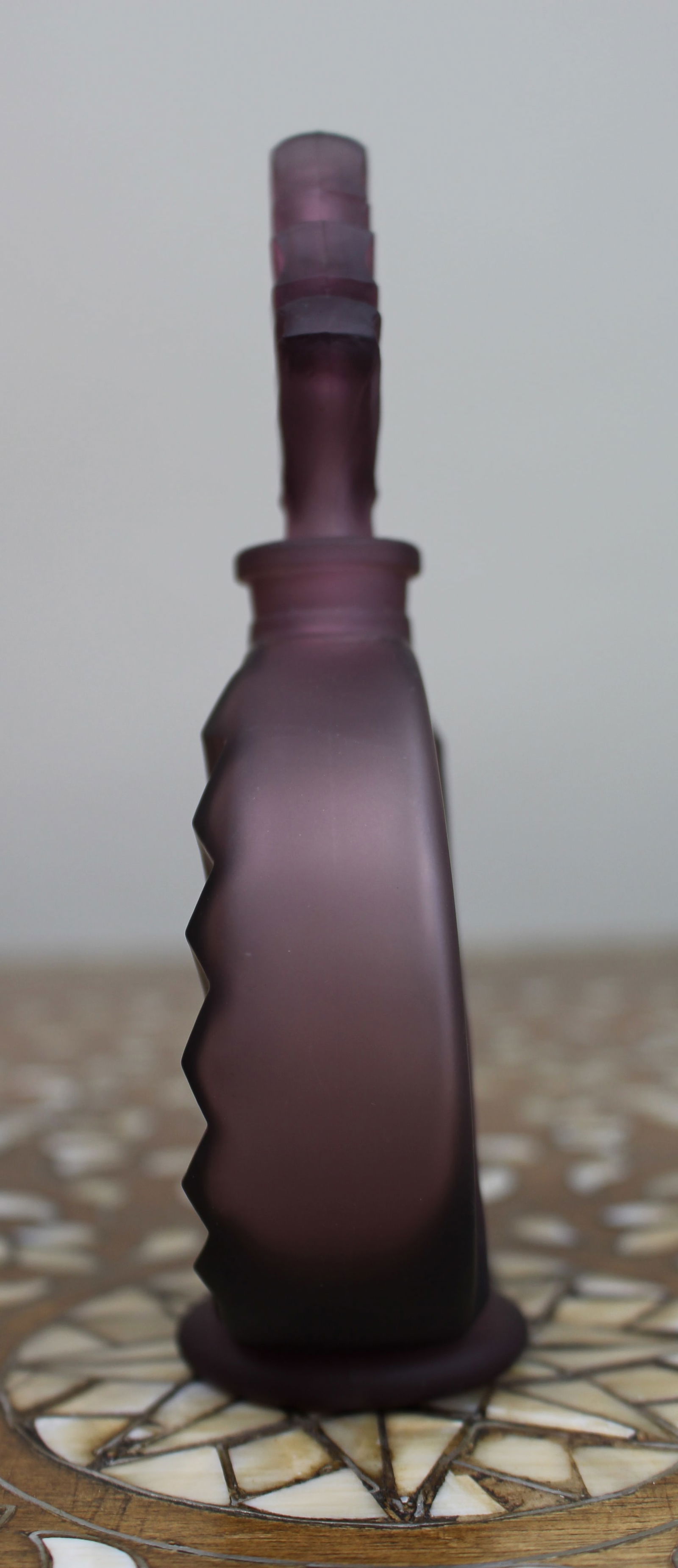 Frosted Purple Glass Scent Bottle - 3