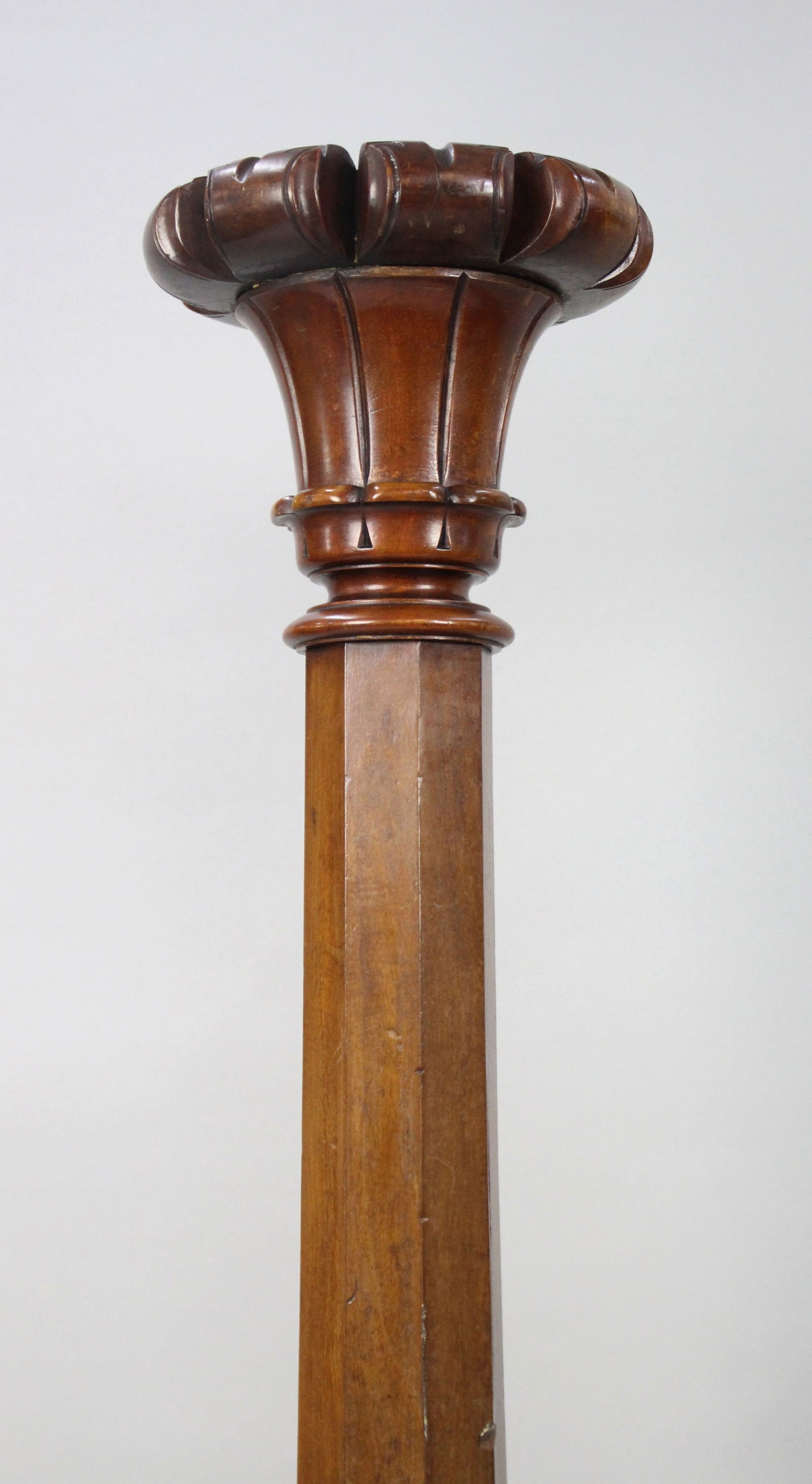Pair of Early Victorian Carved Mahogany Pedestals - 4