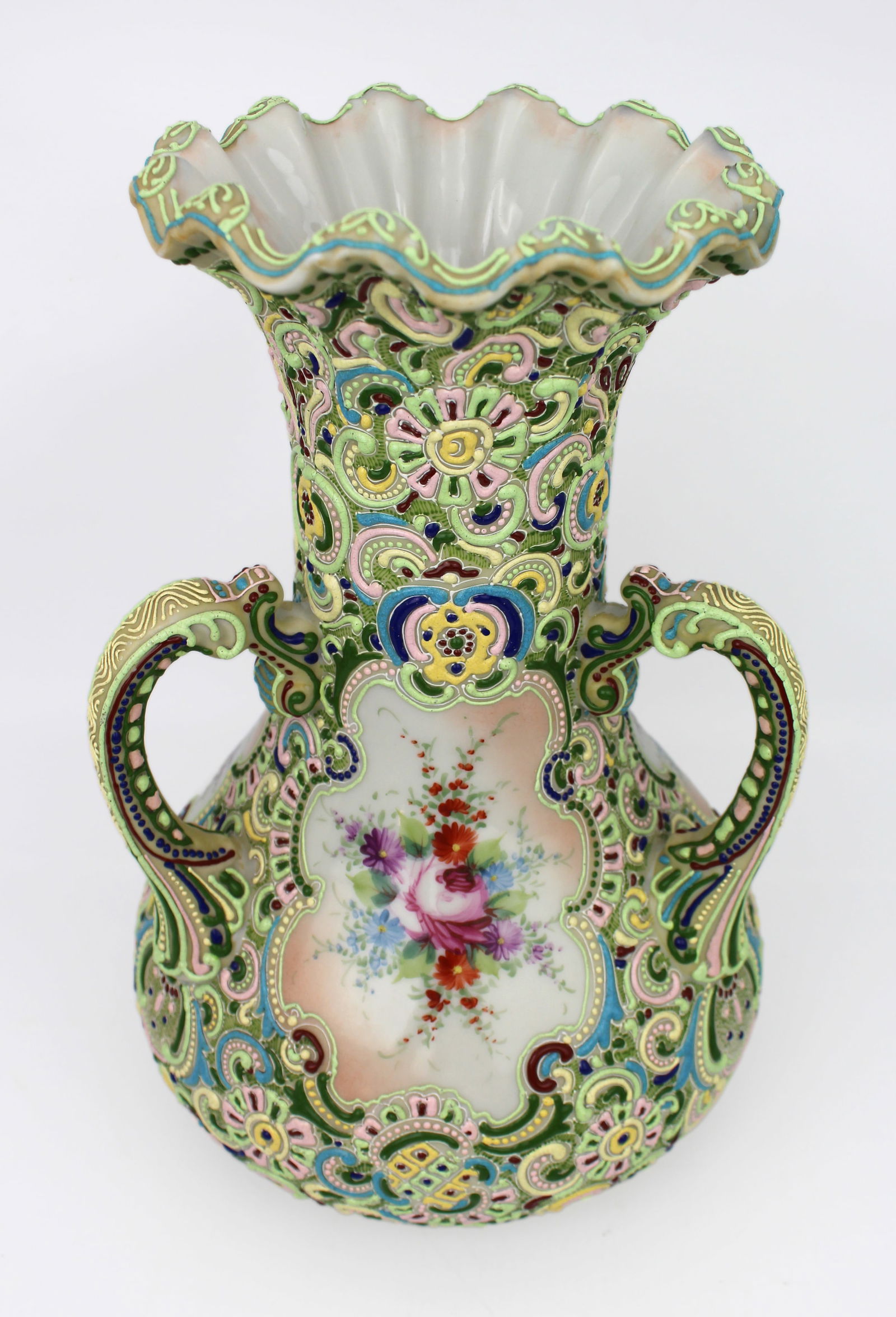 Highly Decorative French Enamelled Vase, Attributed to Samson of Paris, c.1880 - 2