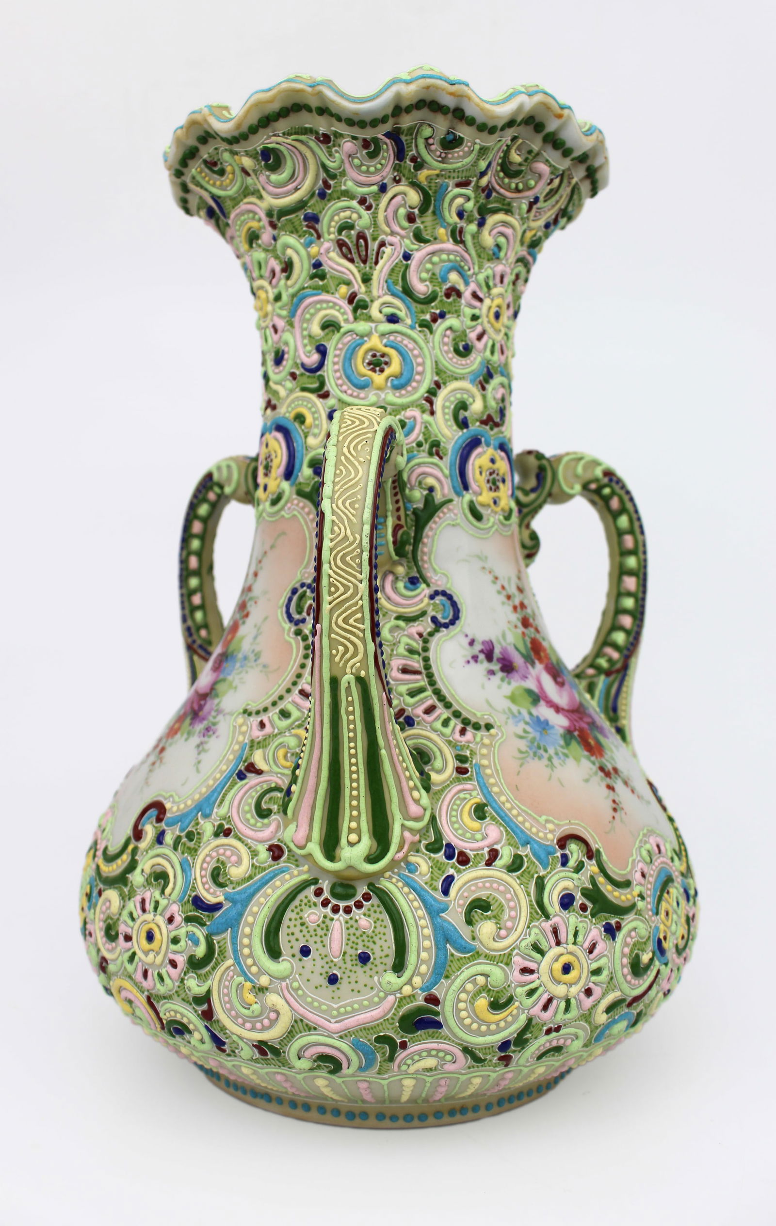 Highly Decorative French Enamelled Vase, Attributed to Samson of Paris, c.1880 - 3