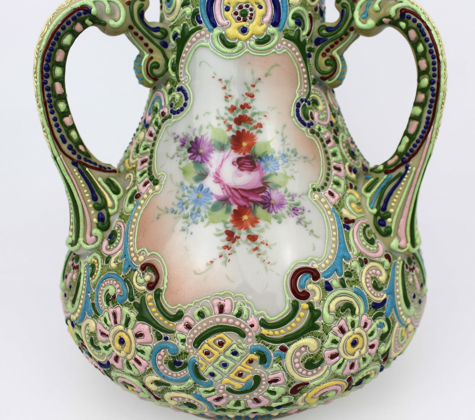 Highly Decorative French Enamelled Vase, Attributed to Samson of Paris, c.1880 - 8