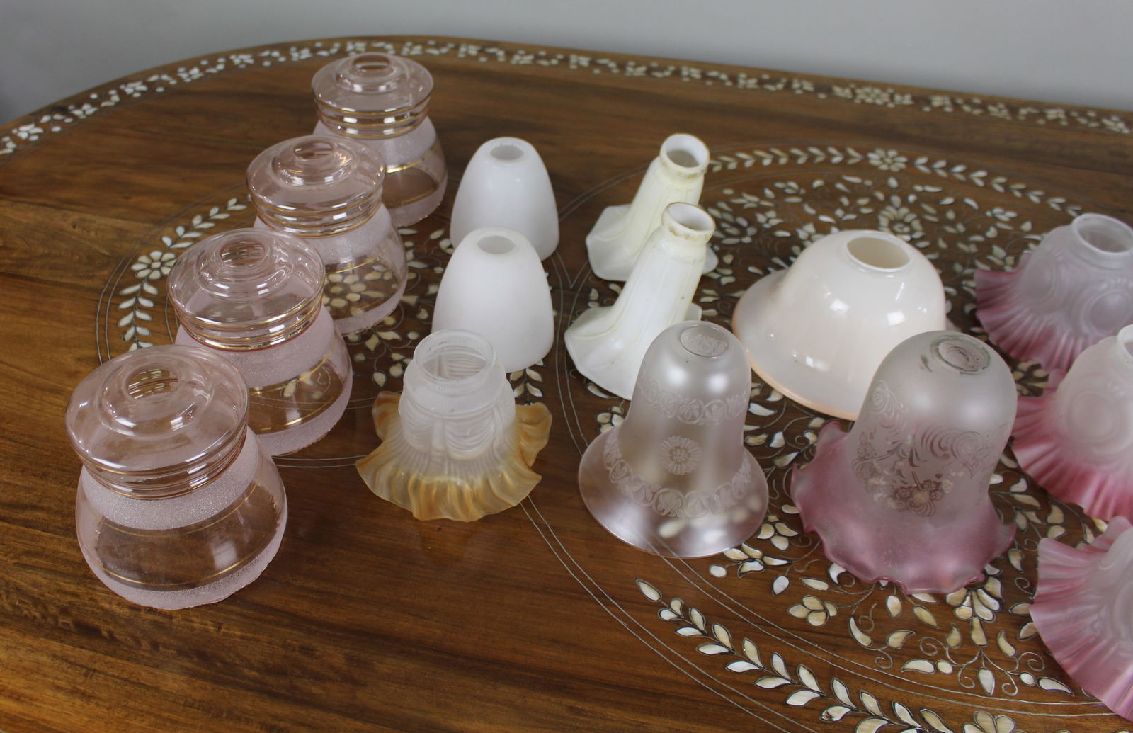 Collection of Vintage Glass Lampshades - 3