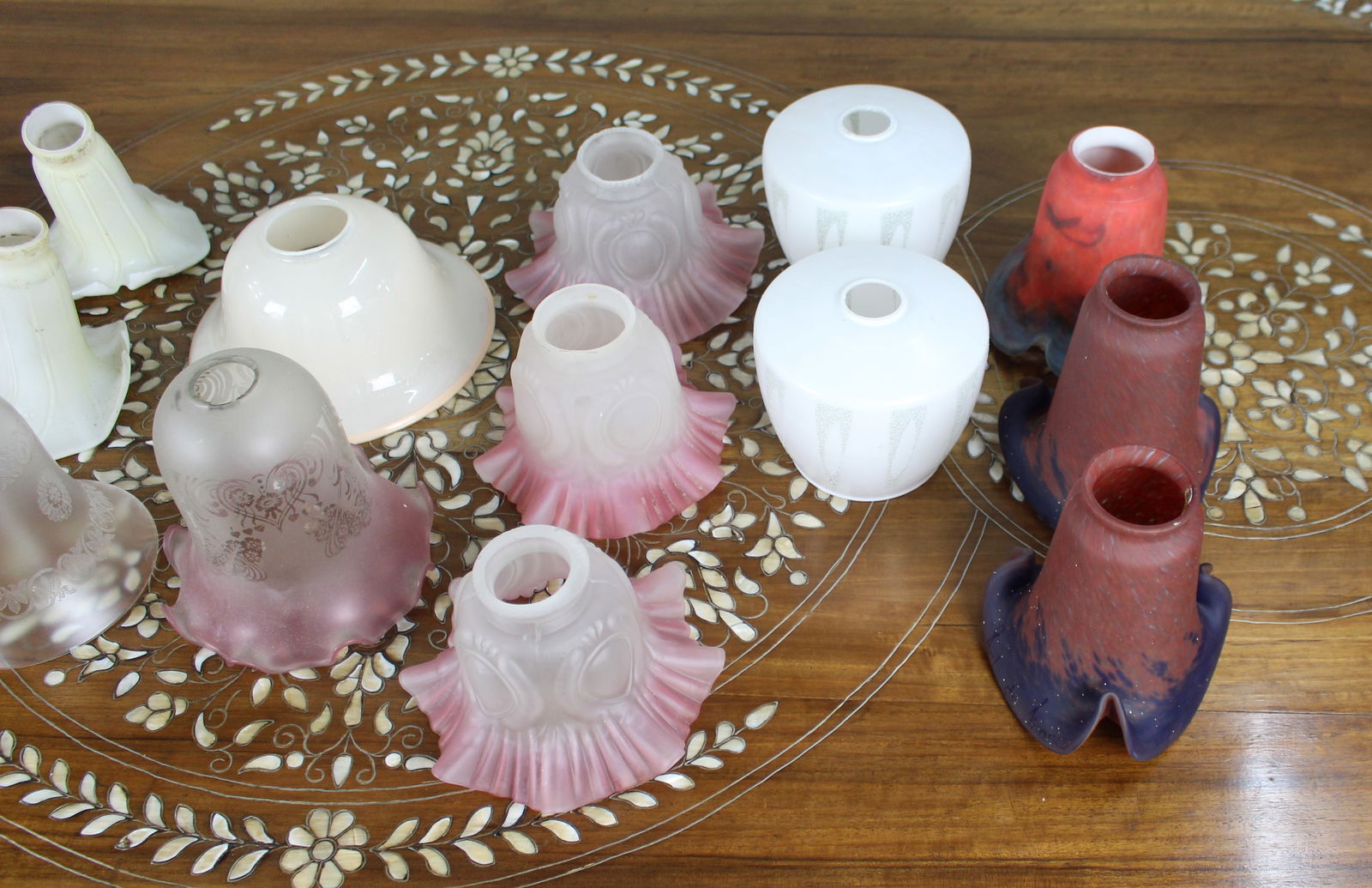 Collection of Vintage Glass Lampshades - 5