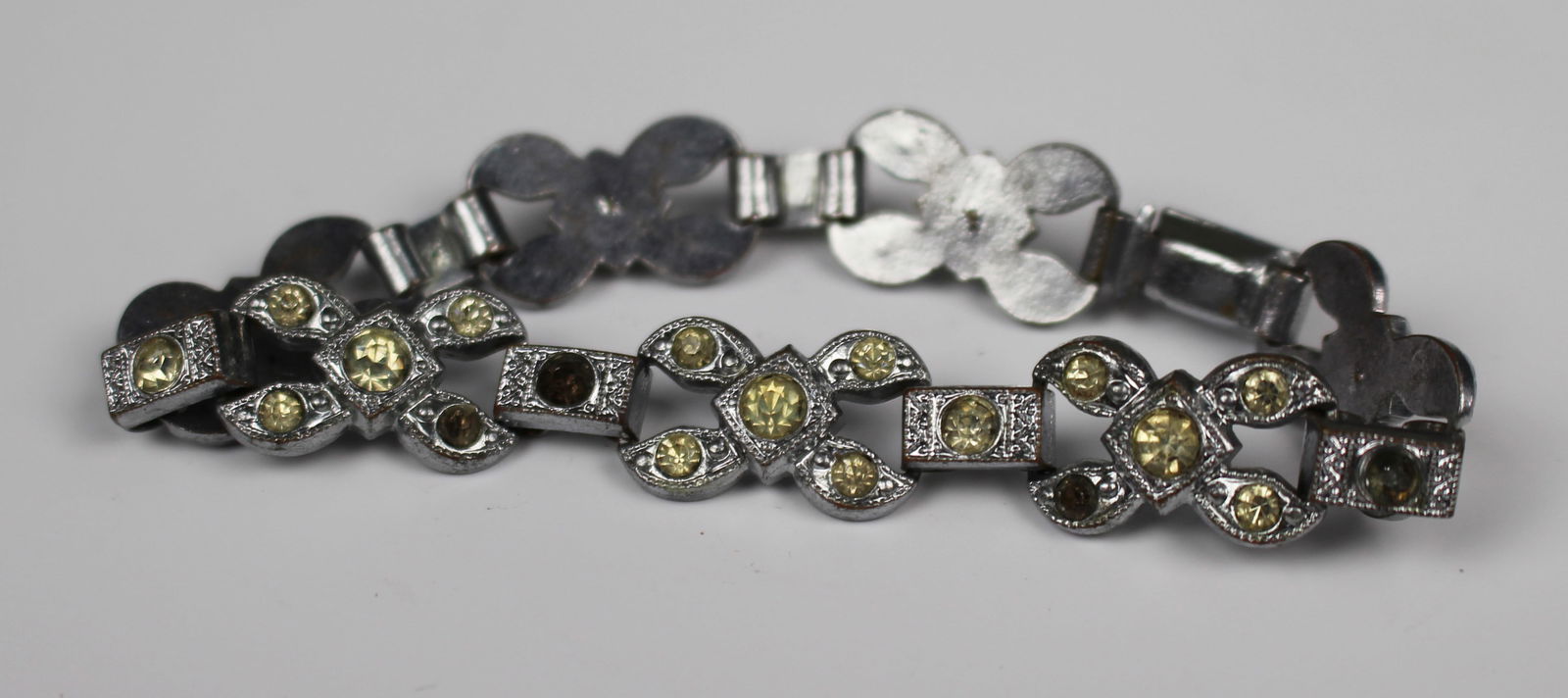 Art Deco Style Silver Bracelet - 3