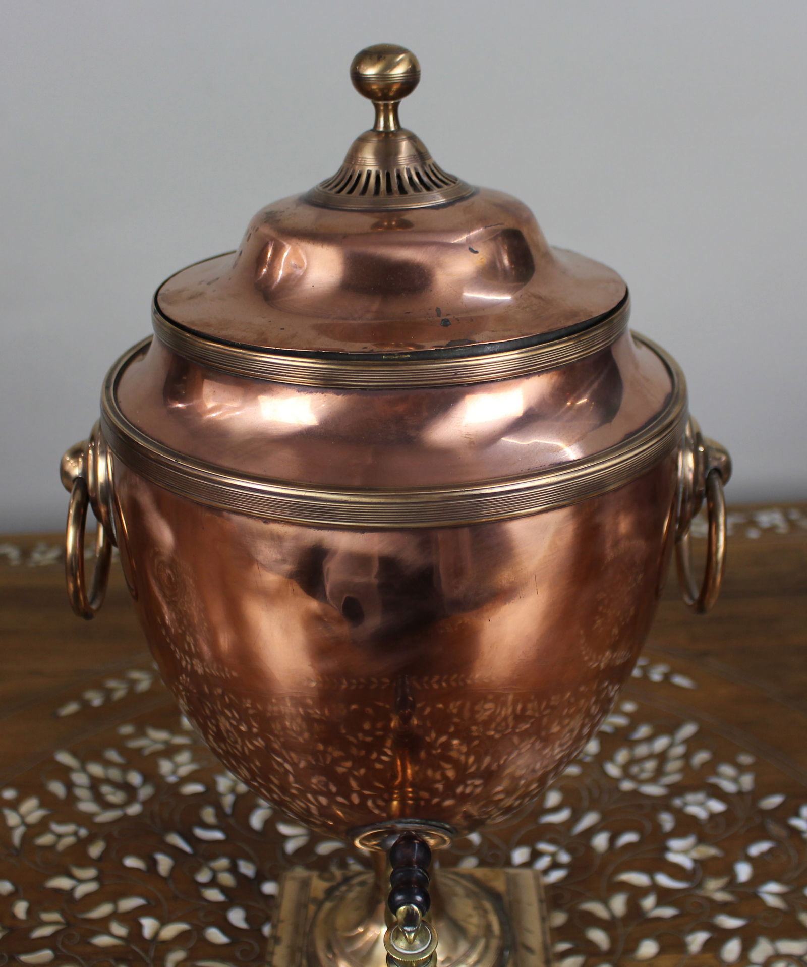 Georgian Copper & Brass Samovar circa 1810 - 3