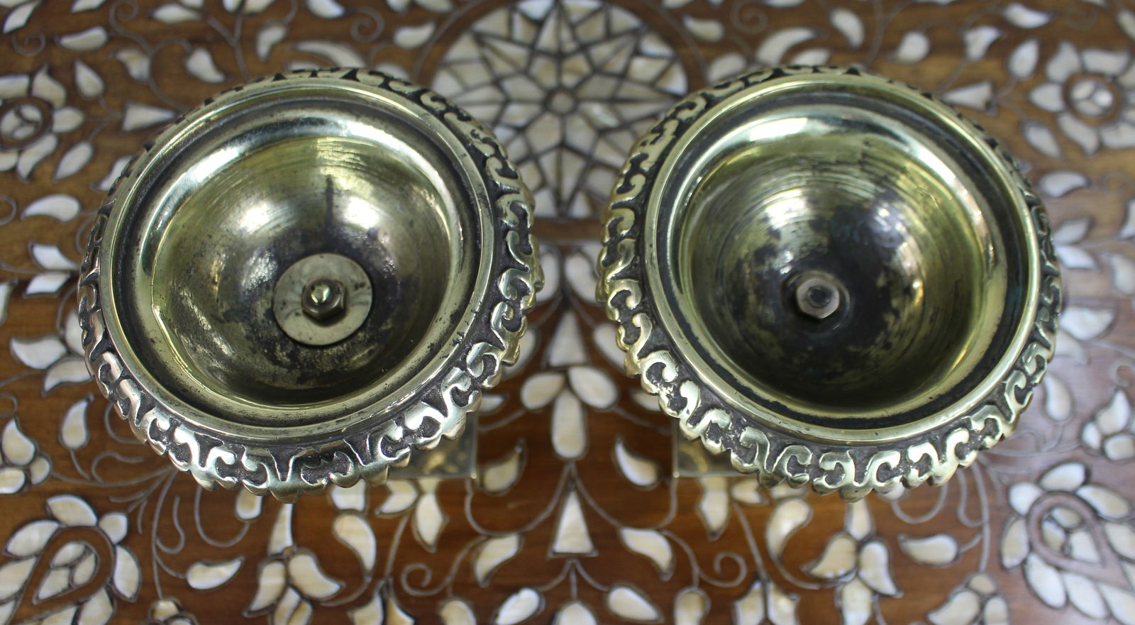 Pair of Grand Tour Style Bronze Urns c.1900 - 4