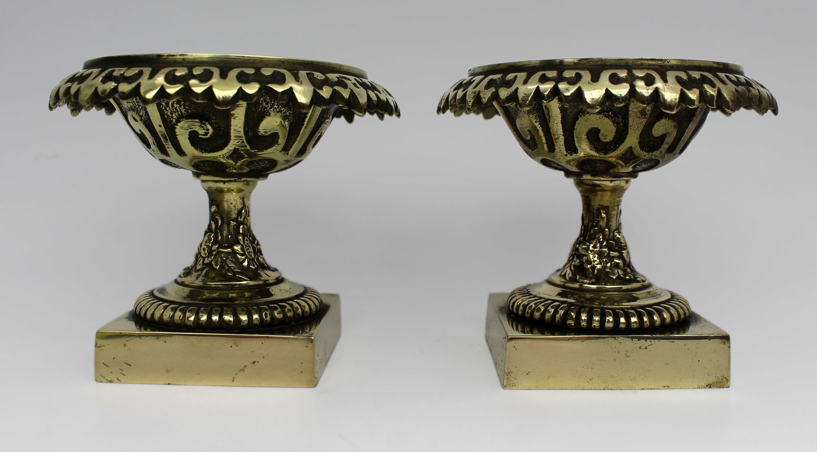 Pair of Grand Tour Style Bronze Urns c.1900 - 8