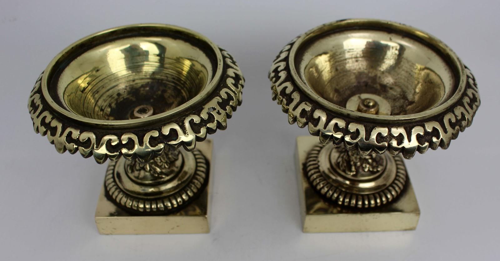 Pair of Grand Tour Style Bronze Urns c.1900 - 9