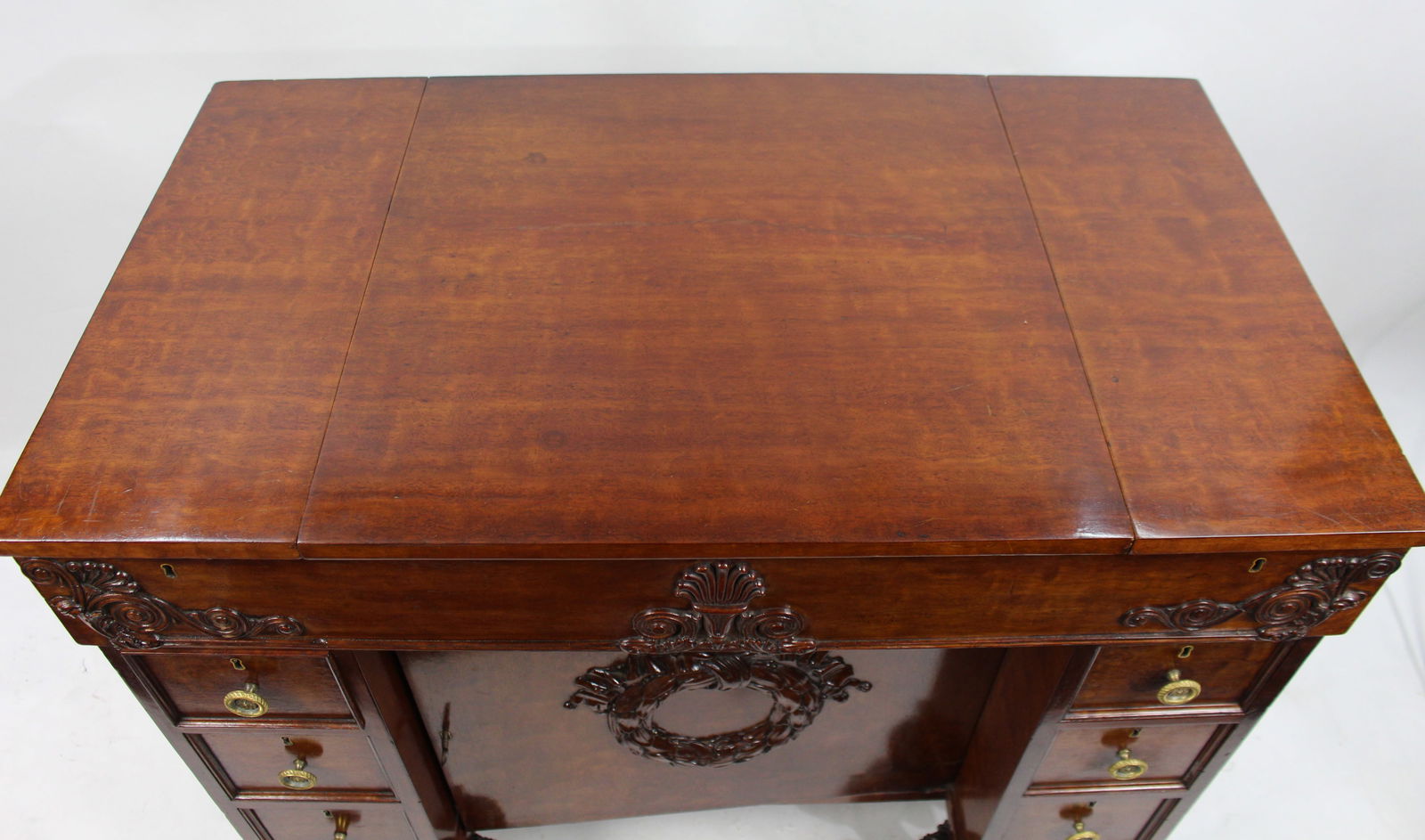 Late 18th Century English Mahogany Desk with Carved Paw Feet - 5