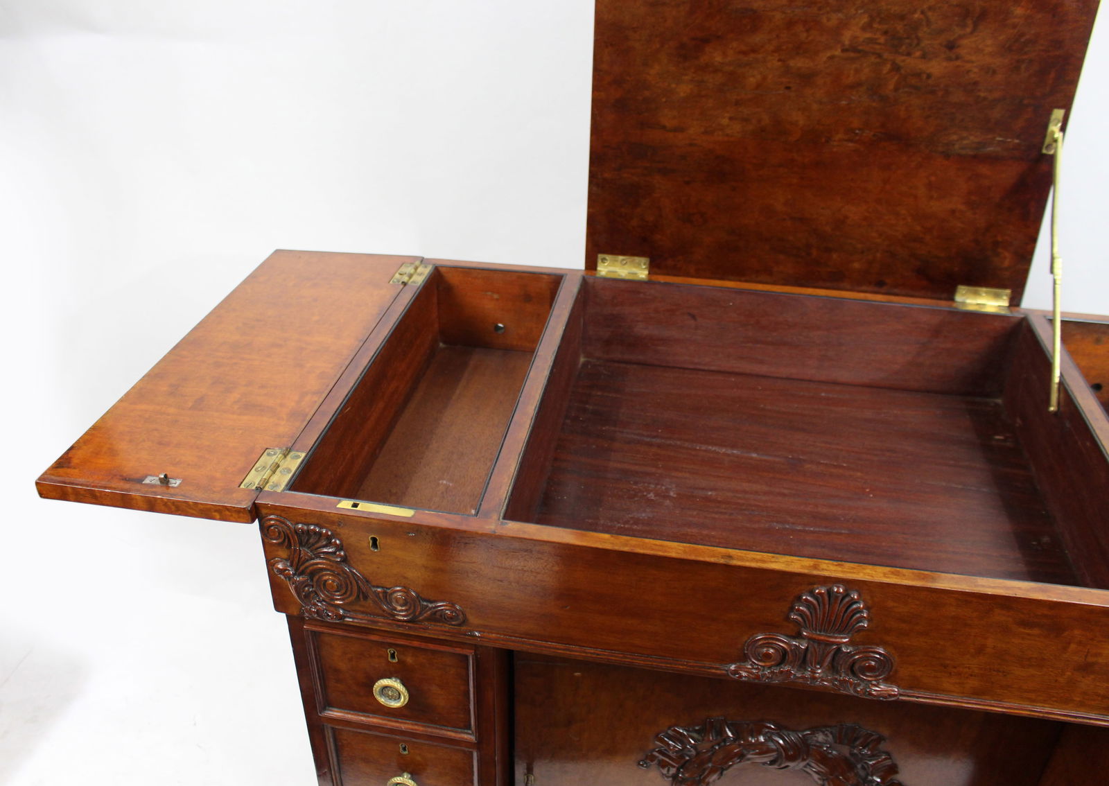 Late 18th Century English Mahogany Desk with Carved Paw Feet - 7