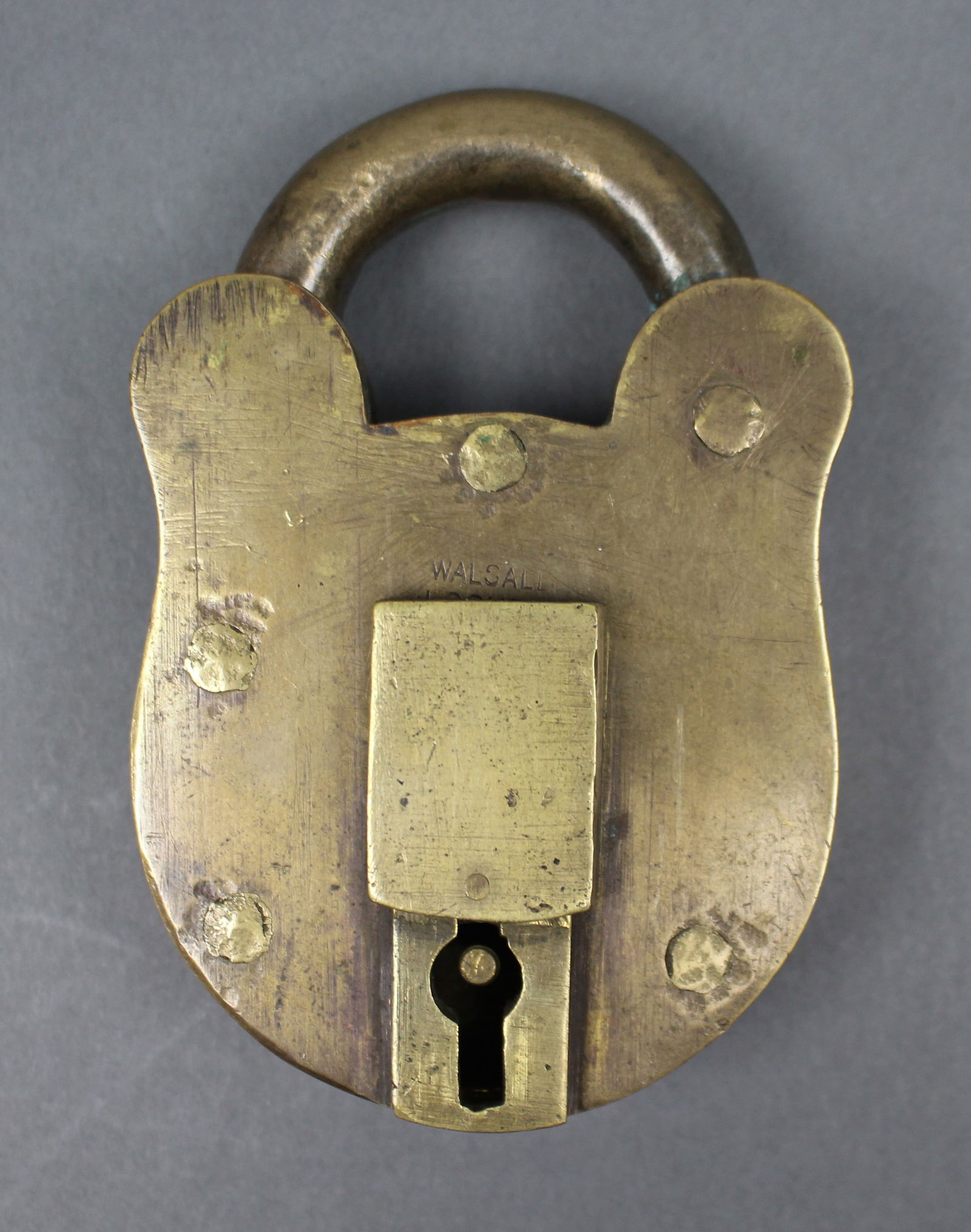 Early 20th c. Solid Brass Industrial Padlock – Walsall, Dated 1915 (1 of 6)