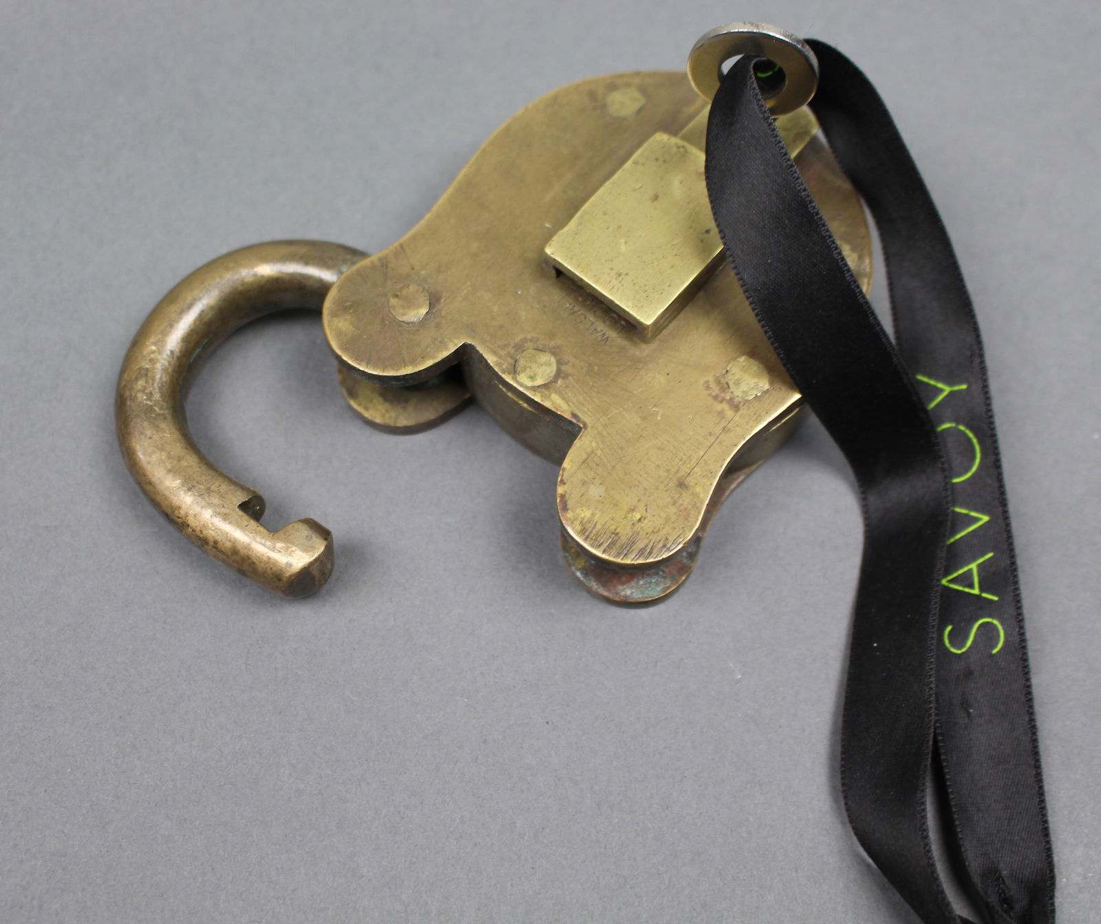 Early 20th c. Solid Brass Industrial Padlock – Walsall, Dated 1915 - 6