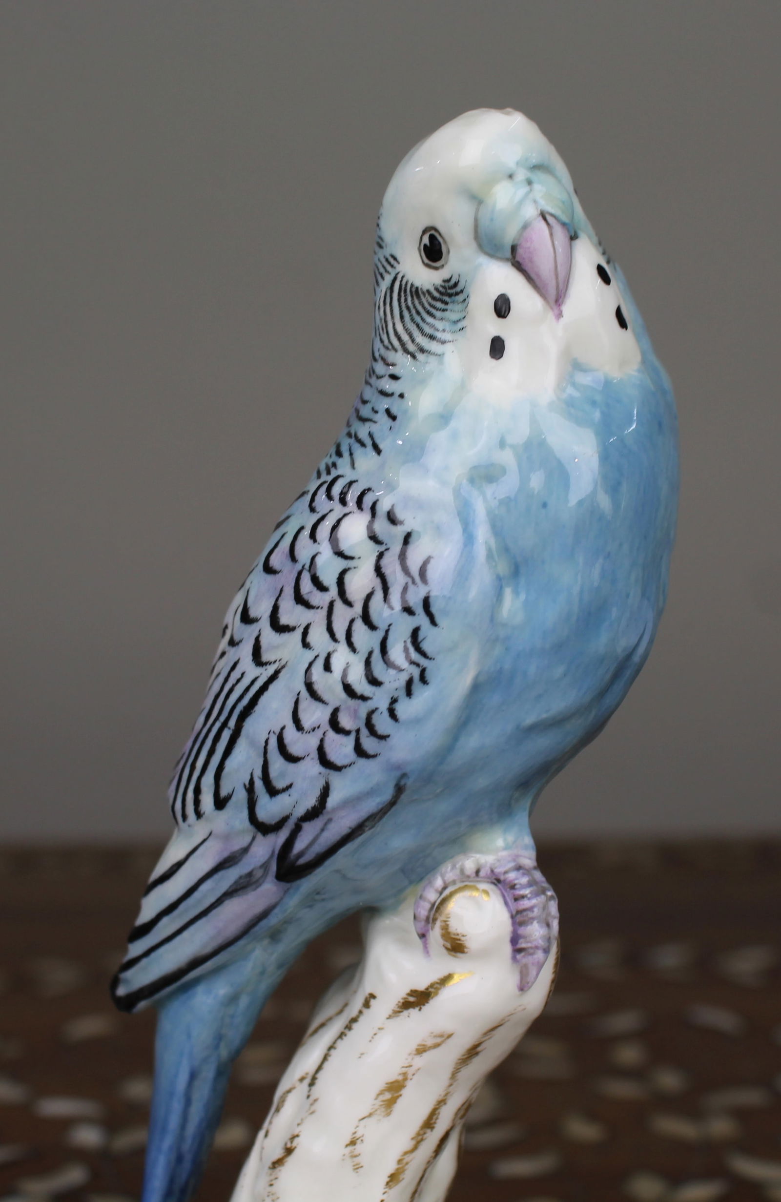 Royal Worcester BirdBudgerigar 2663 Birds on Stumps - 4