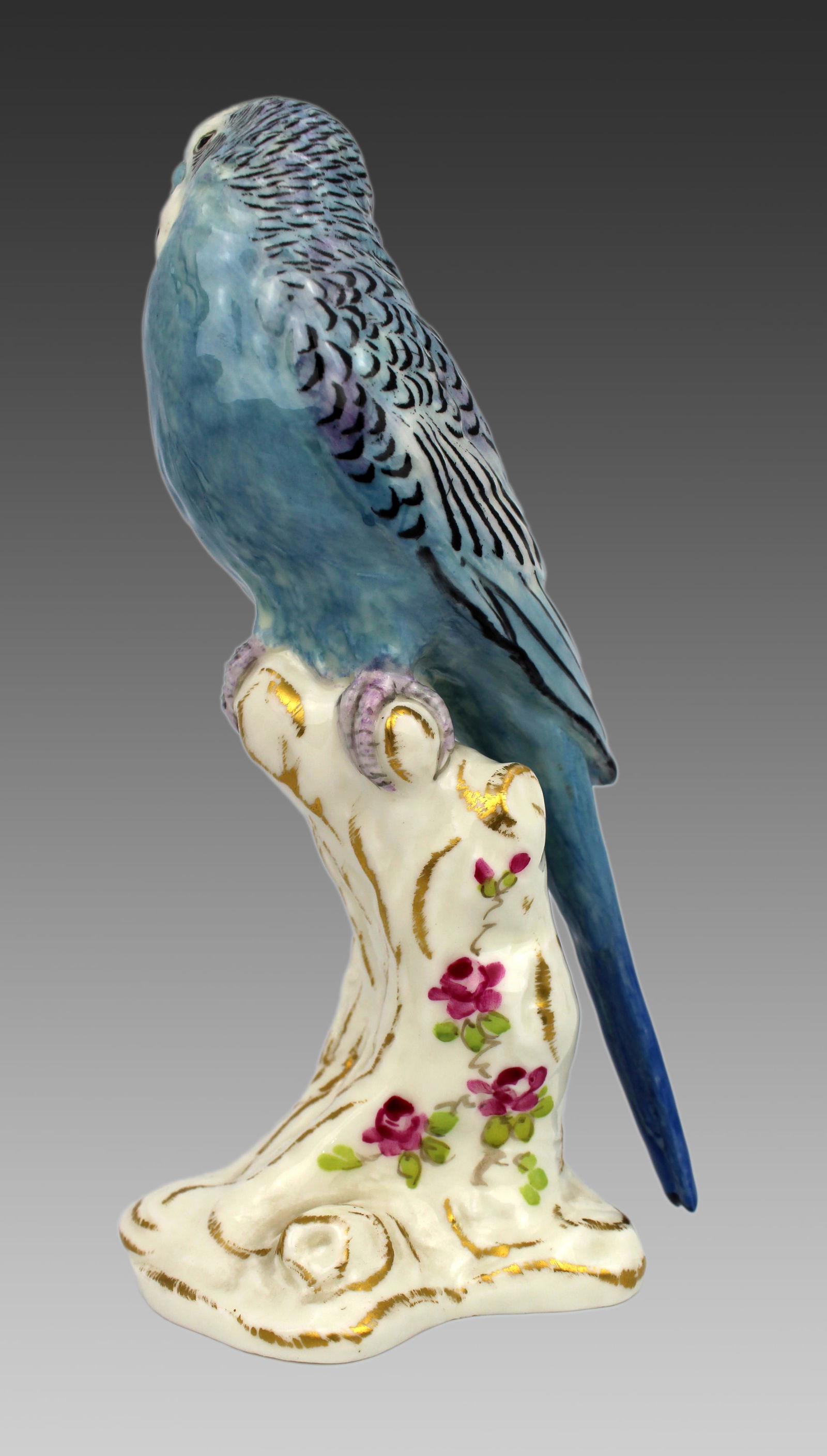 Royal Worcester BirdBudgerigar 2663 Birds on Stumps - 6