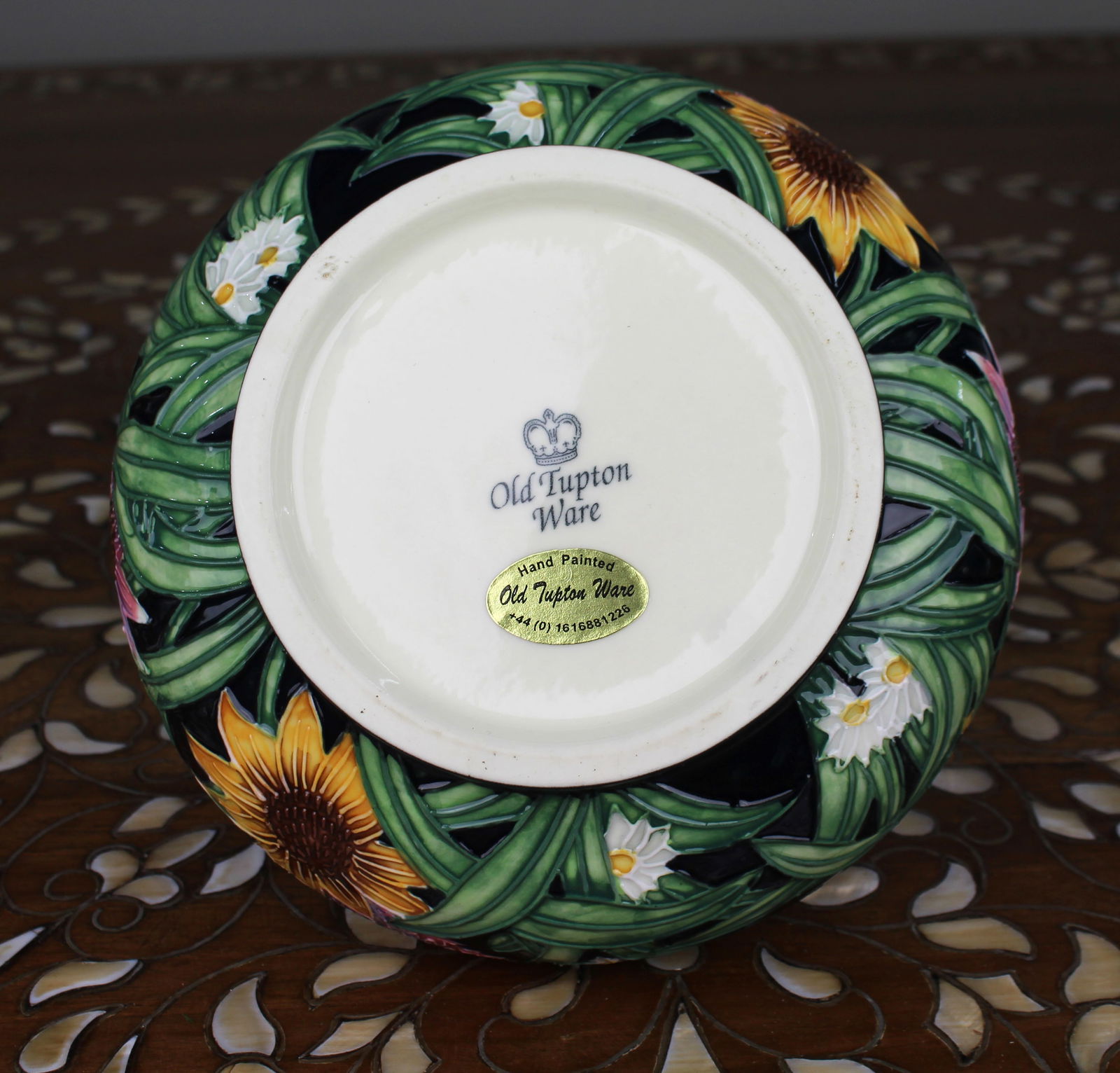 Old Tupton Ware Hand-Painted Floral Vase - 4