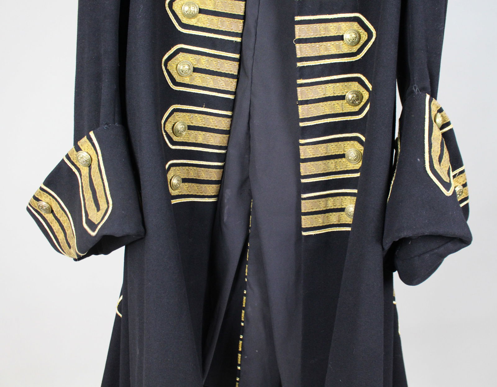 Decorative Vintage Ceremonial Wool Coat with Gold Braid Trim, 20th Century - 3