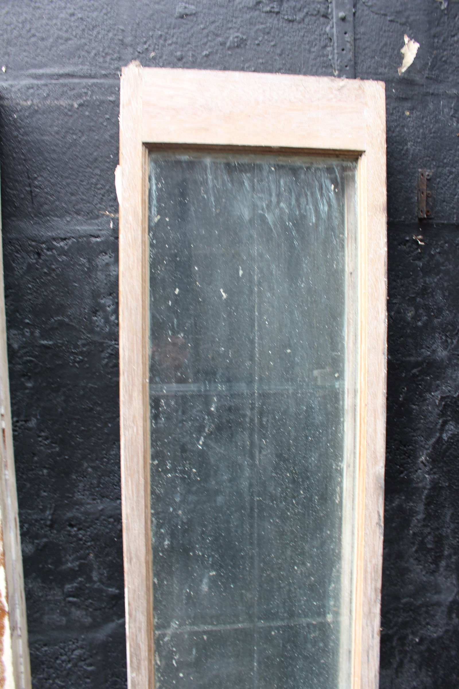 Set of 4 Vintage Carved Wood Bevelled Glazed Hinged Doors - 3