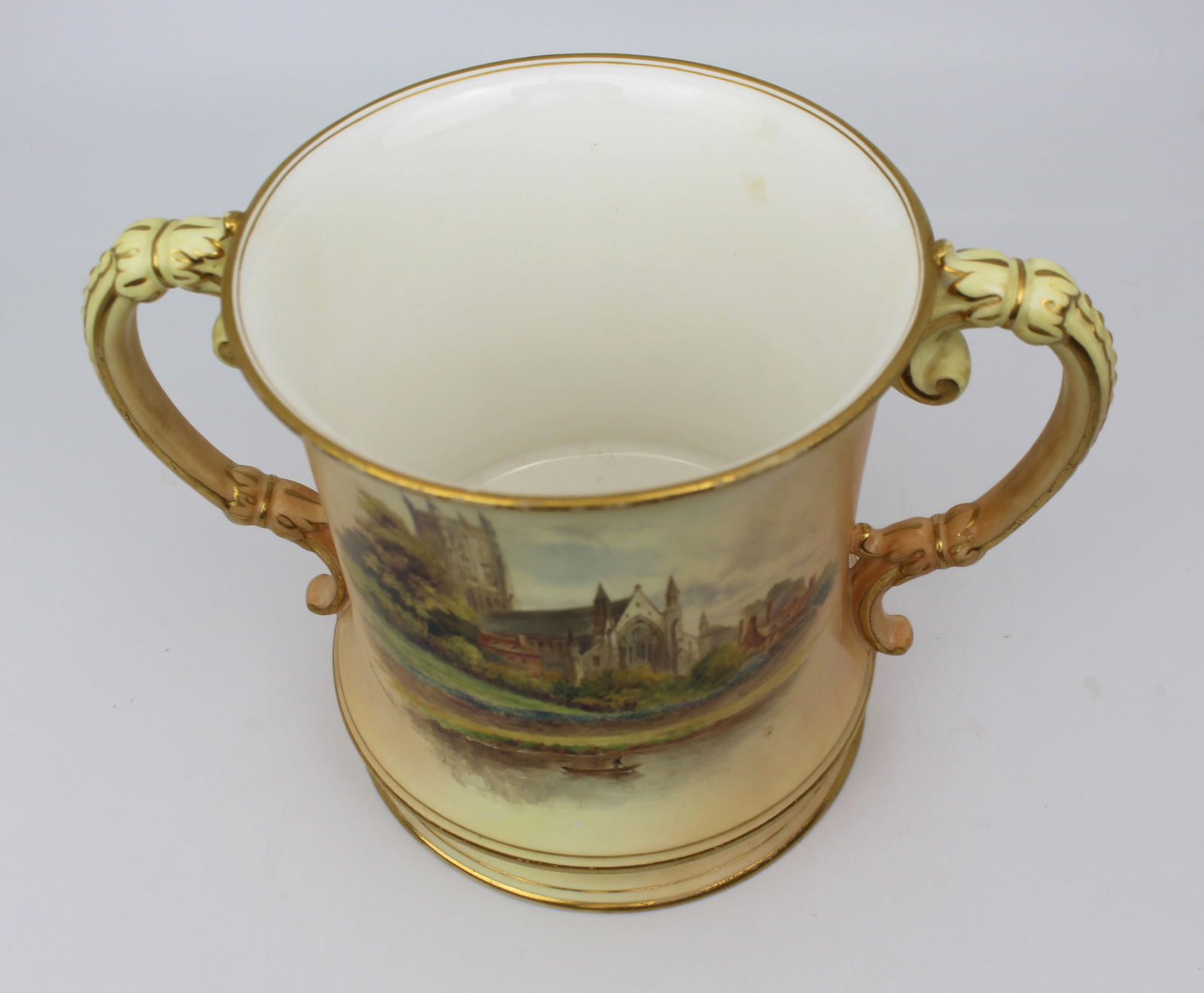 Large Royal Worcester Loving Cup Worcester Cathedral c.1902 - 14