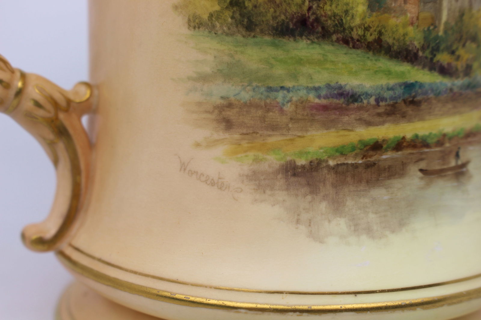 Large Royal Worcester Loving Cup Worcester Cathedral c.1902 - 17