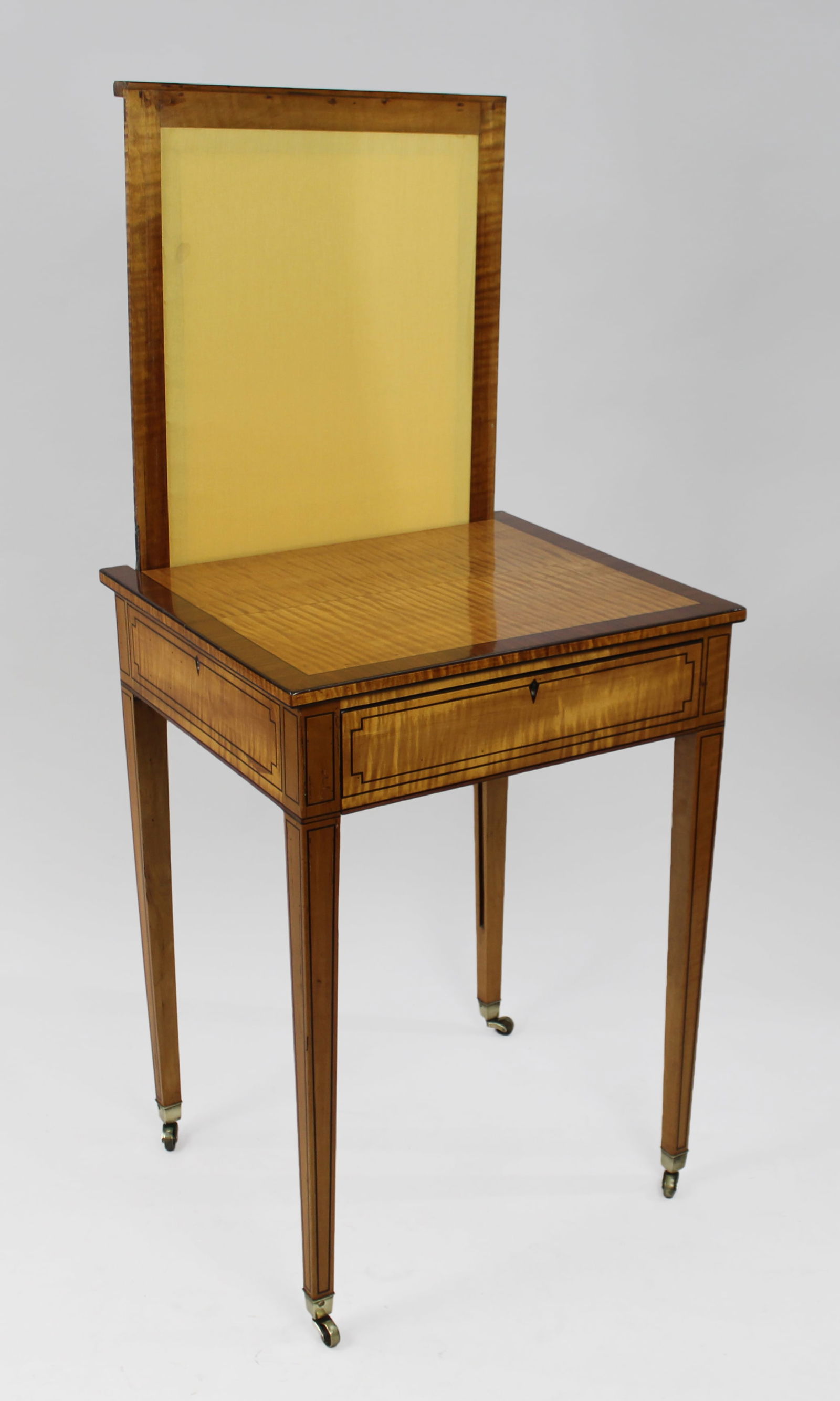 George III Sheraton Satinwood Writing Table - 3