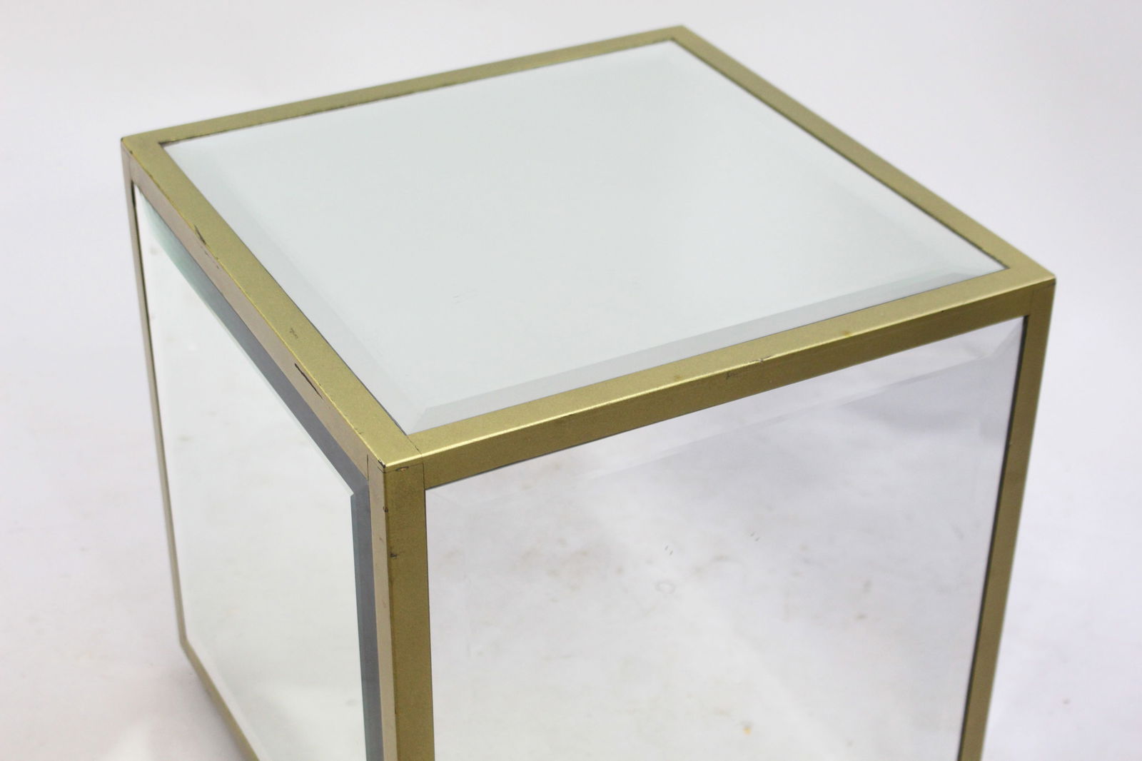 Bevelled Mirror Display Cube - 3