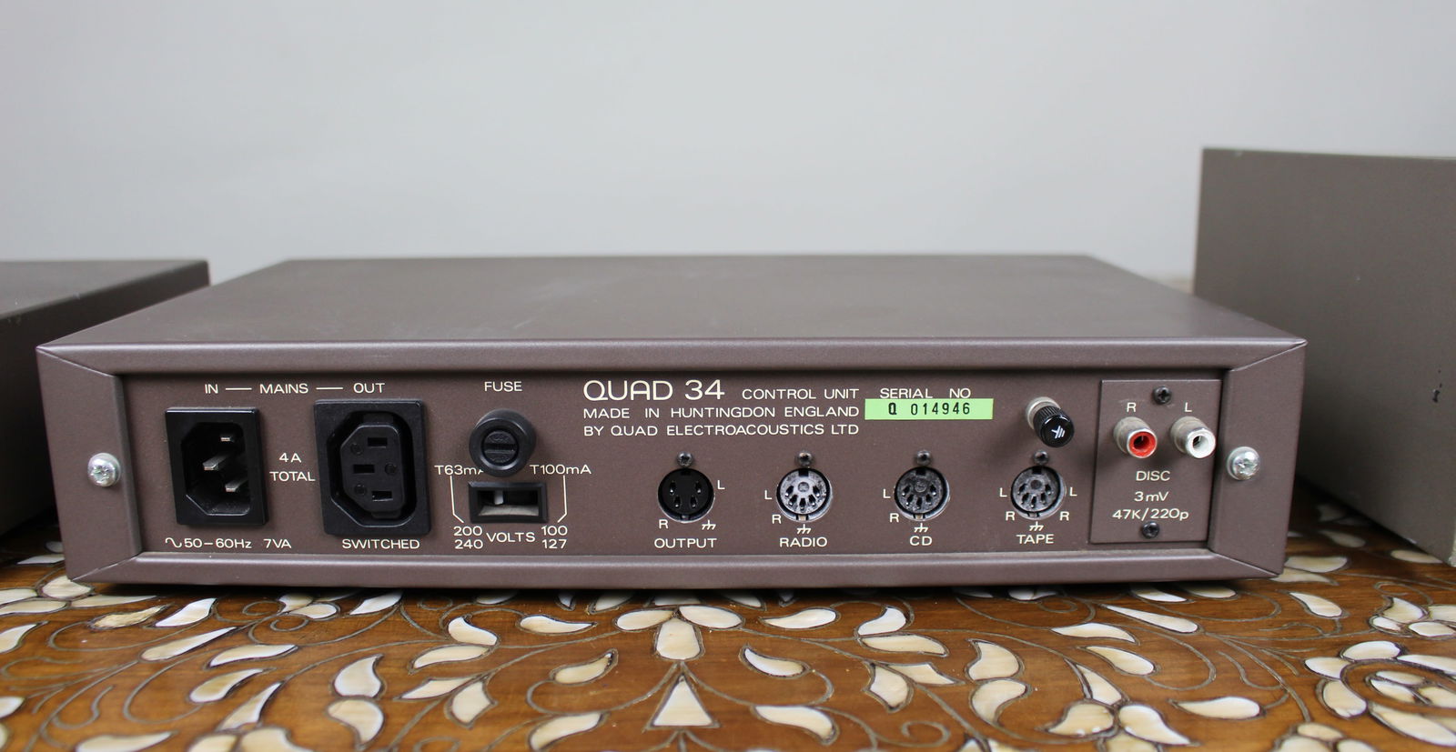 Quad 405-2 Power Amplifier, Quad 34 Preamp & Quad FM4 Tuner Vintage Hi-Fi System - 6