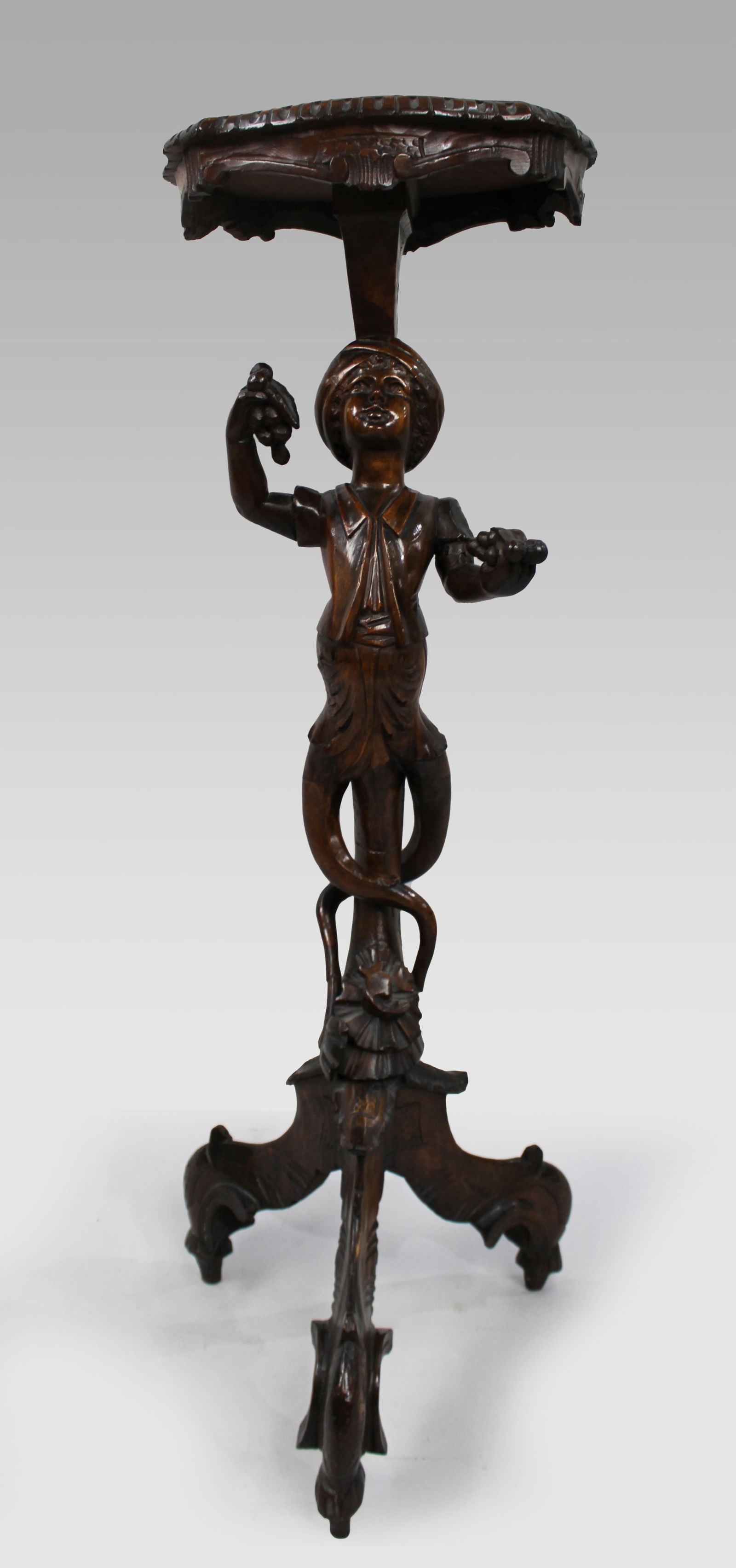 Carved 18th c. Style Figural Torchere c.1890 - 3