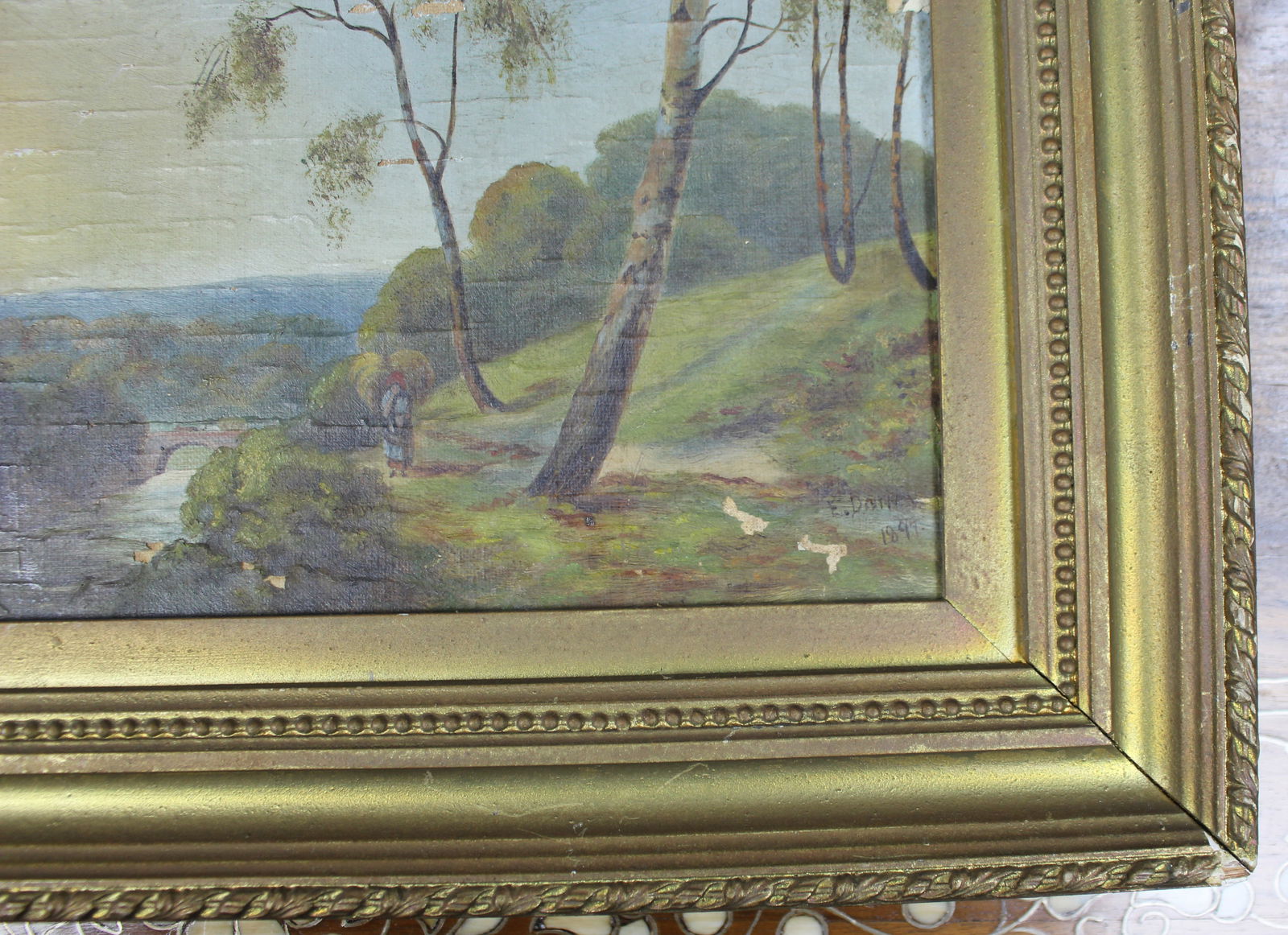 Pair of Victorian Oil-on-Canvas Landscape Paintings, Signed E. Dailey - 5