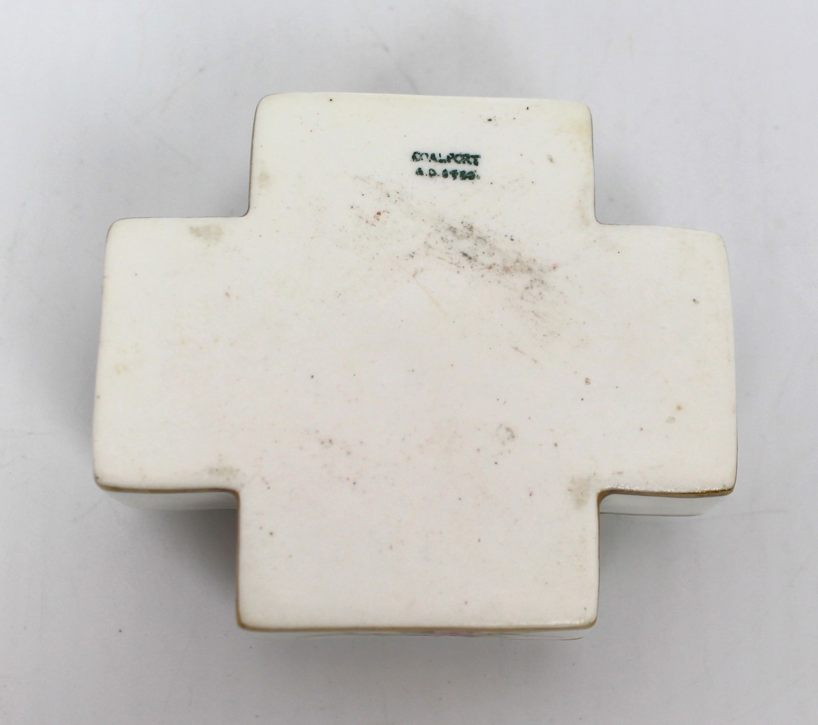 Coalport Hand Painted Cruciform Trinket Box - 6