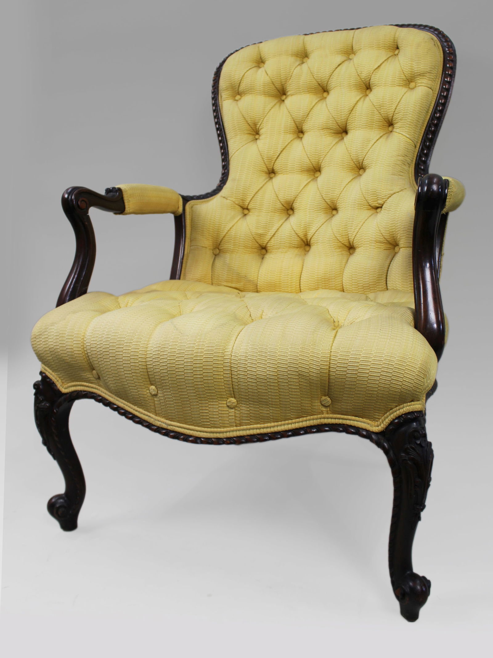 Victorian Mahogany Button-Back Armchair – c.1860 (1 of 10)