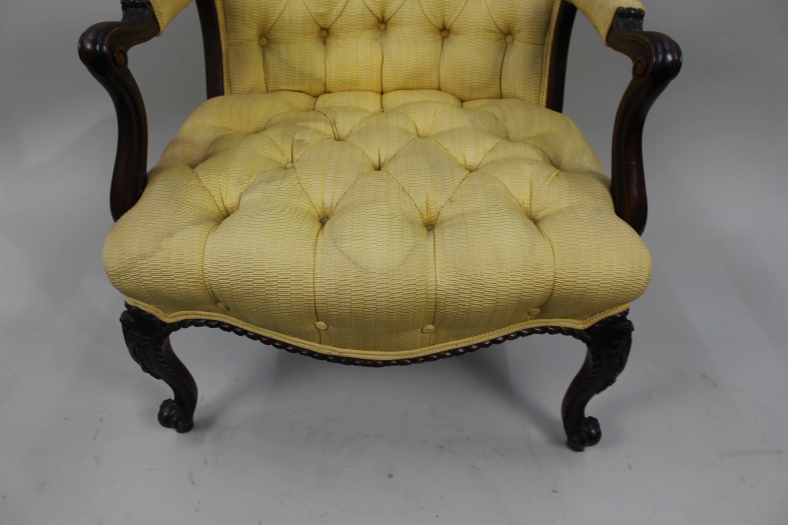 Victorian Mahogany Button-Back Armchair – c.1860 - 4