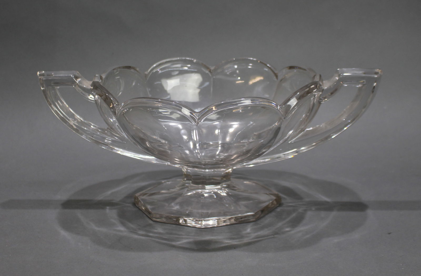 Antique Pressed Glass 2 Handled Bowl (1 of 2)