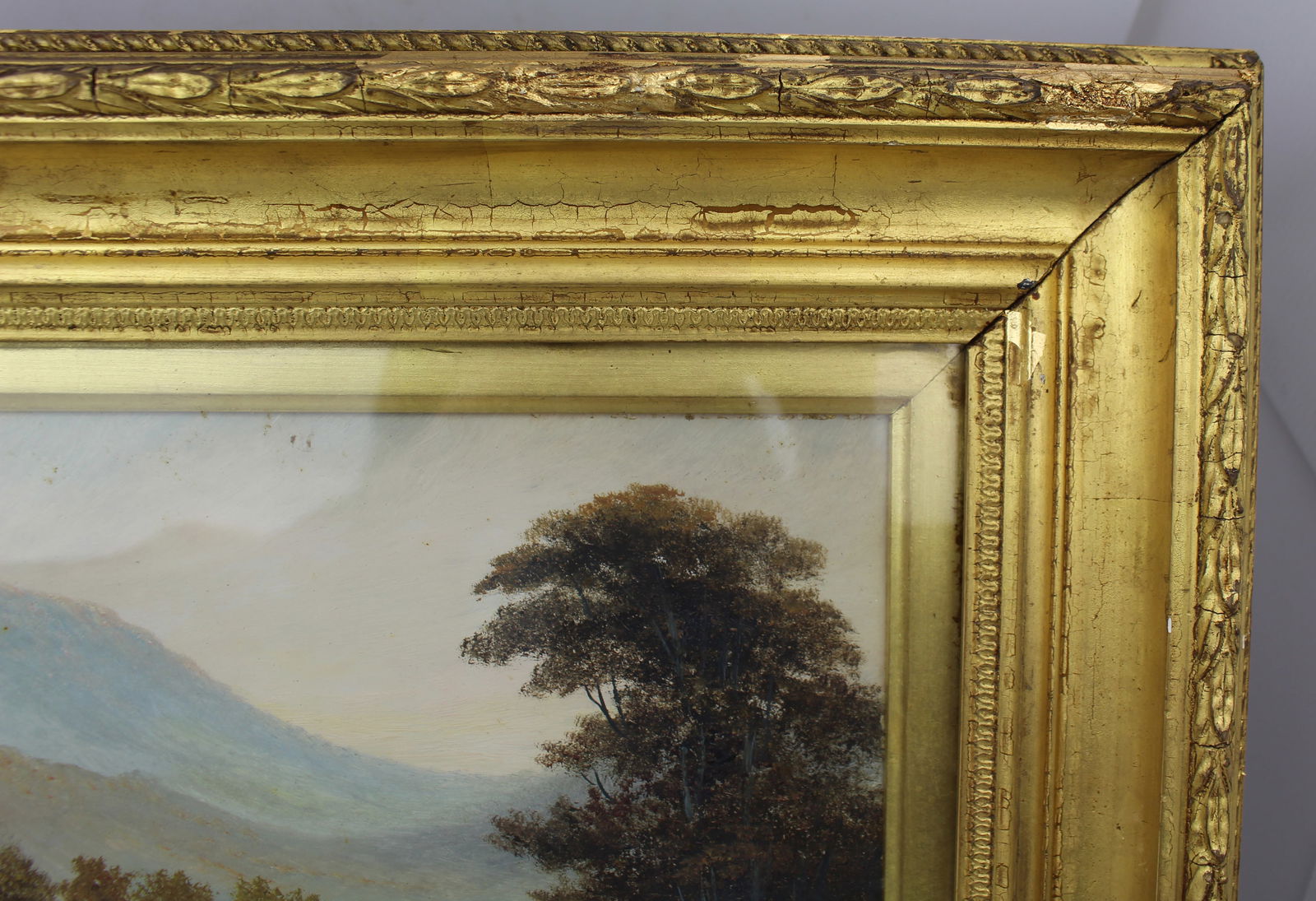 Cattle in a Stream – Victorian Landscape by E.J. Bladon Oil on Board, Signed - 5