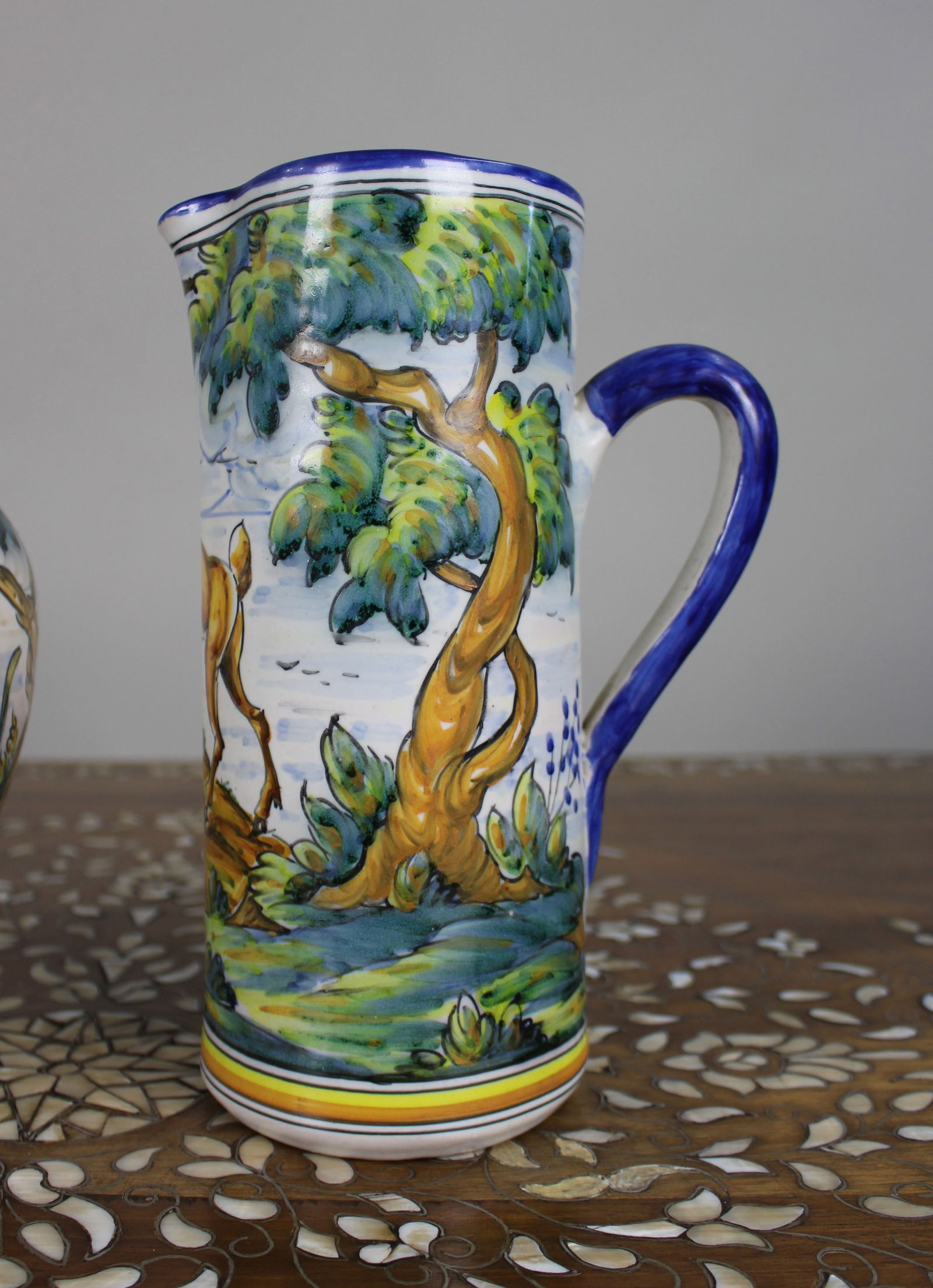 Mid-20th Century Spanish Talavera Pottery Vase and Jug - 3