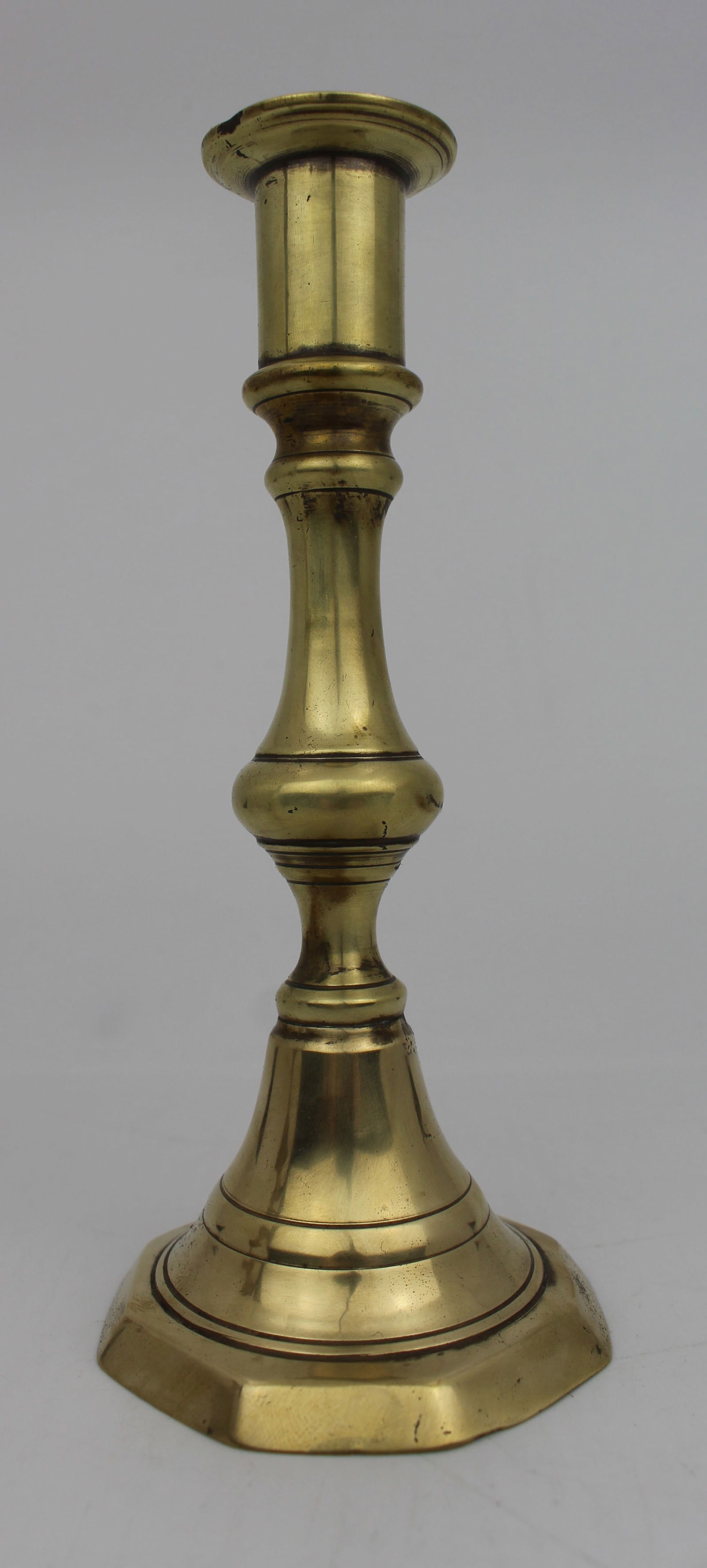 Georgian Style Brass Candlestick (1 of 3)