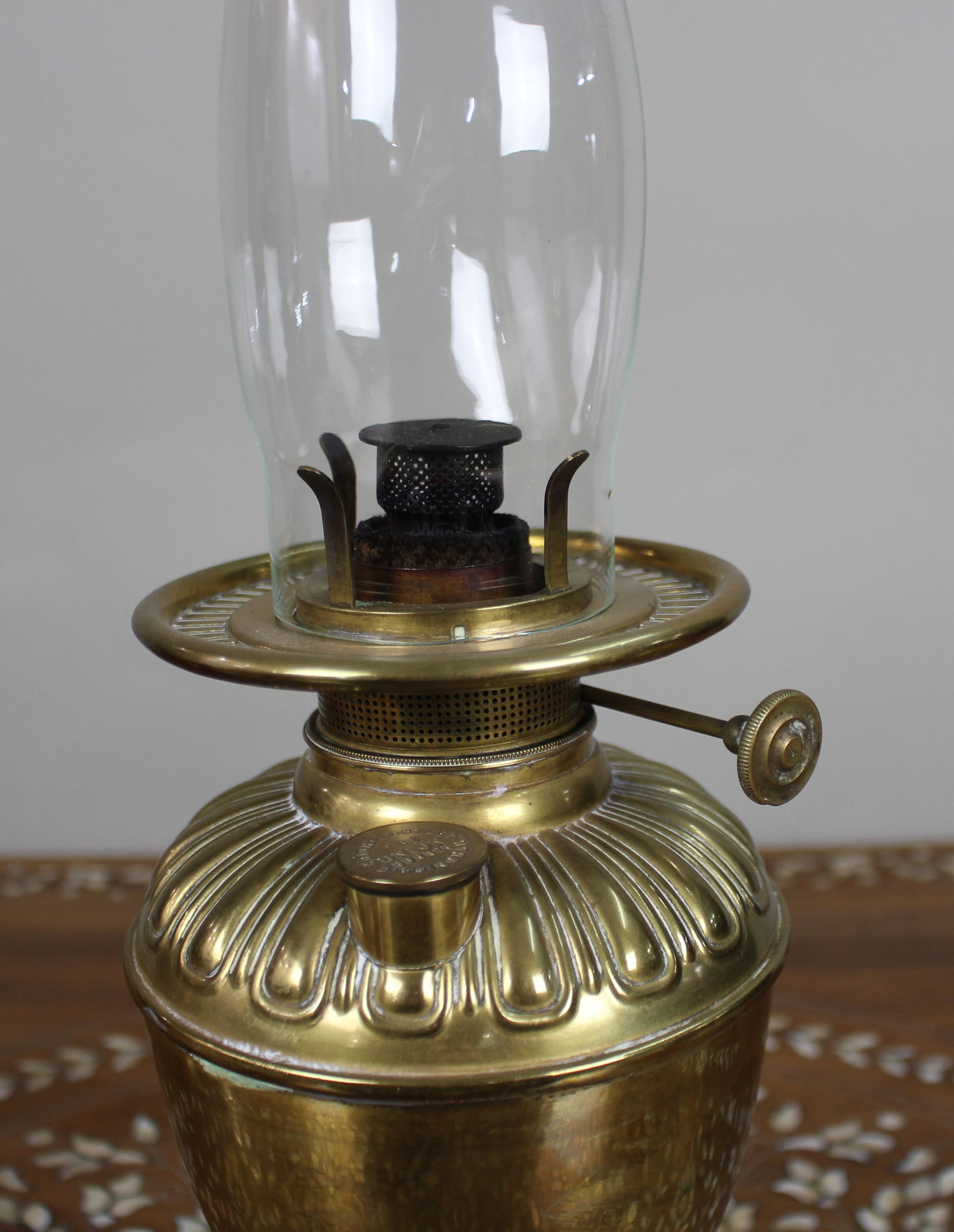 Antique Brass Oil Lamp by Wright & Butler, Birmingham – “The Union Burner” - 2