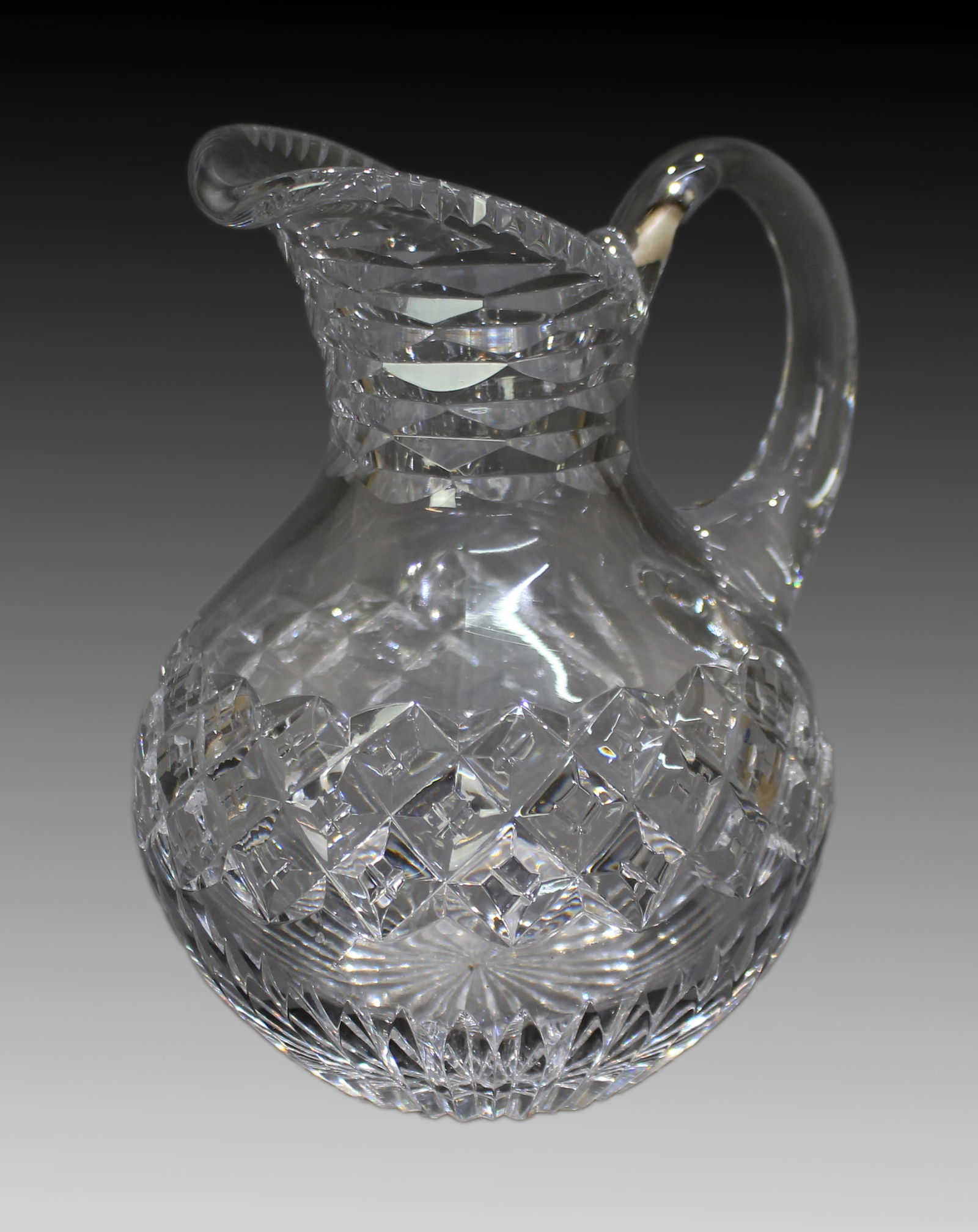 English Cut Glass Crystal Water Jug (1 of 4)