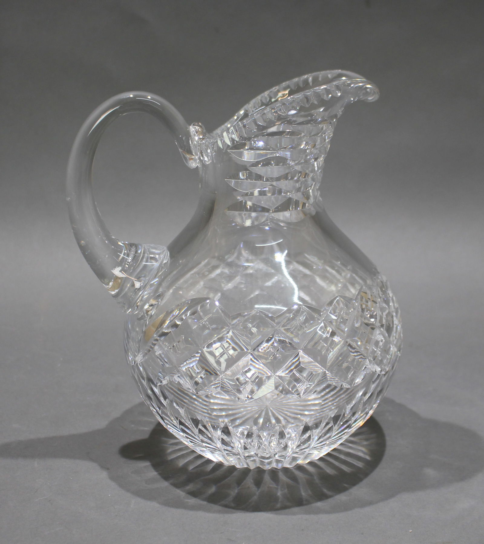 English Cut Glass Crystal Water Jug - 2