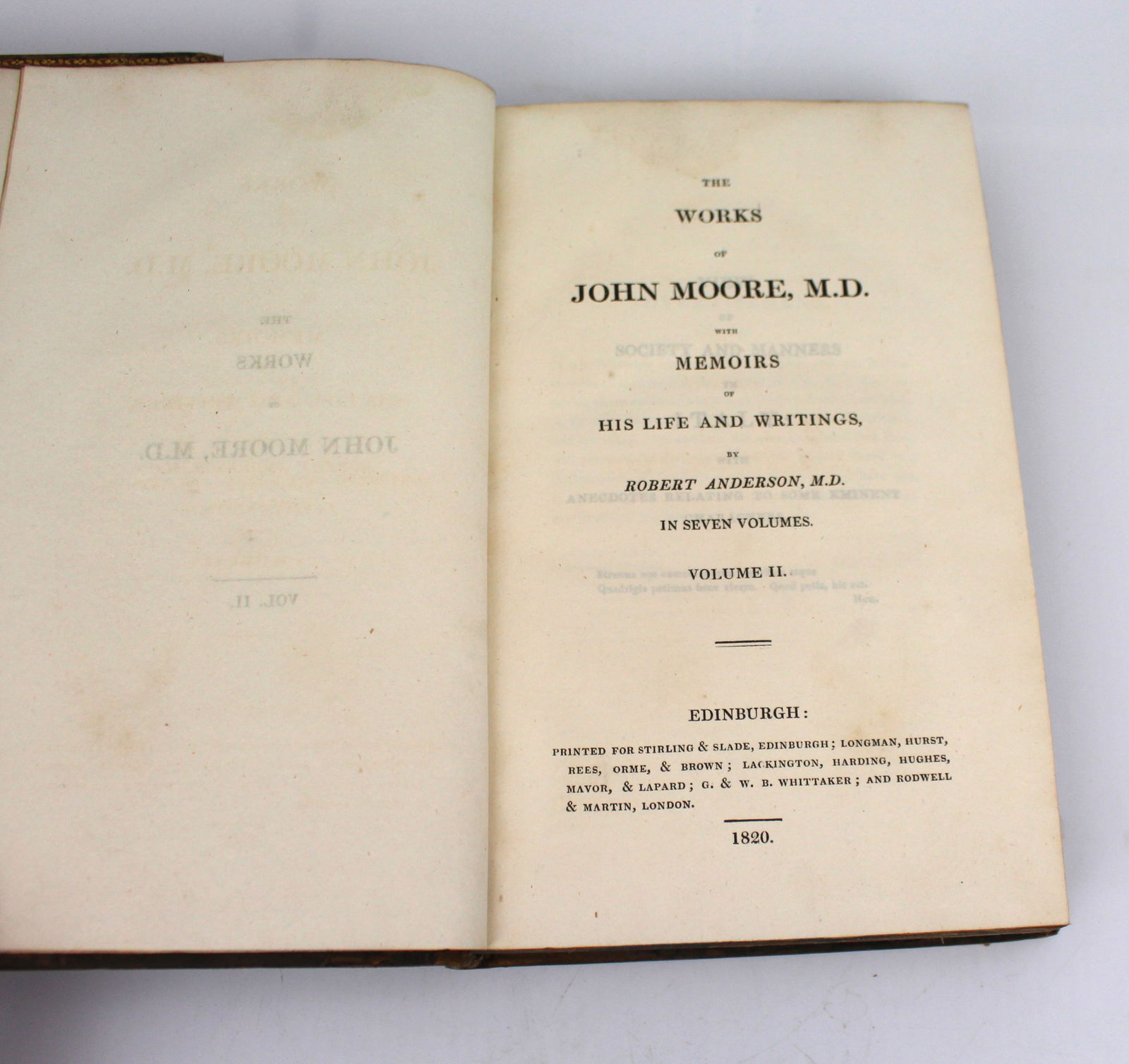 Two Volumes of The Works of John Moore, M.D. – 1820 Edinburgh - 15