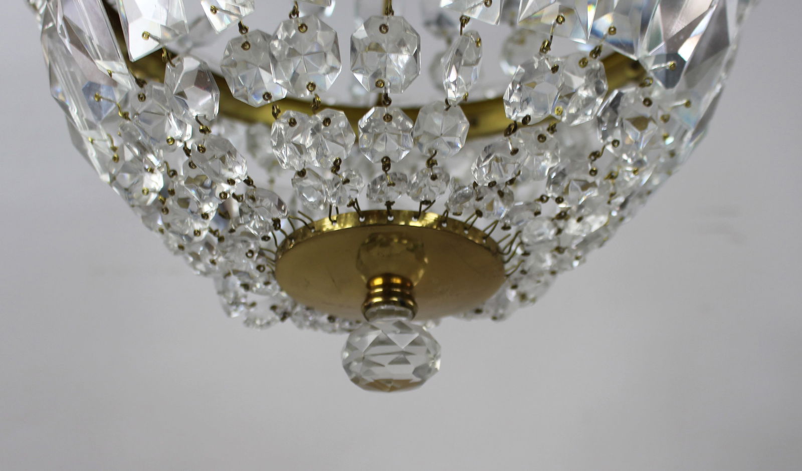 Vintage Cut Glass Crystal French Chandelier - 6